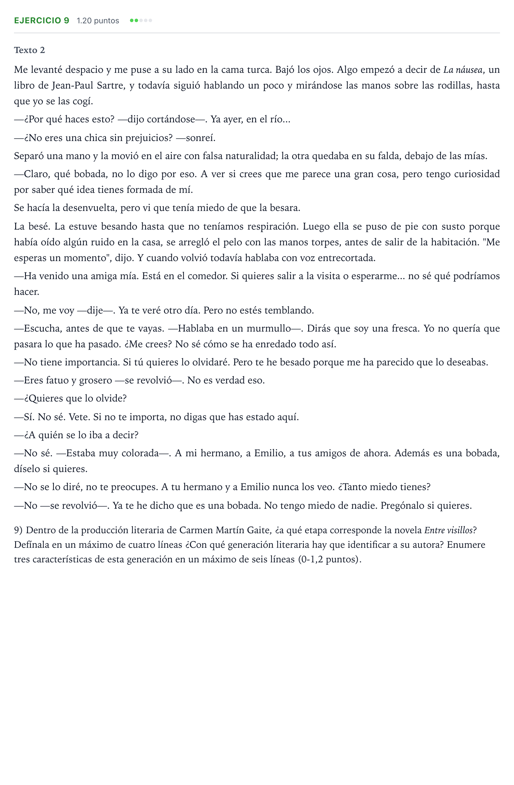 Enunciado: Problema 9 · Lengua Castellana y Literatura II PAU Valencia Ordinaria 2023