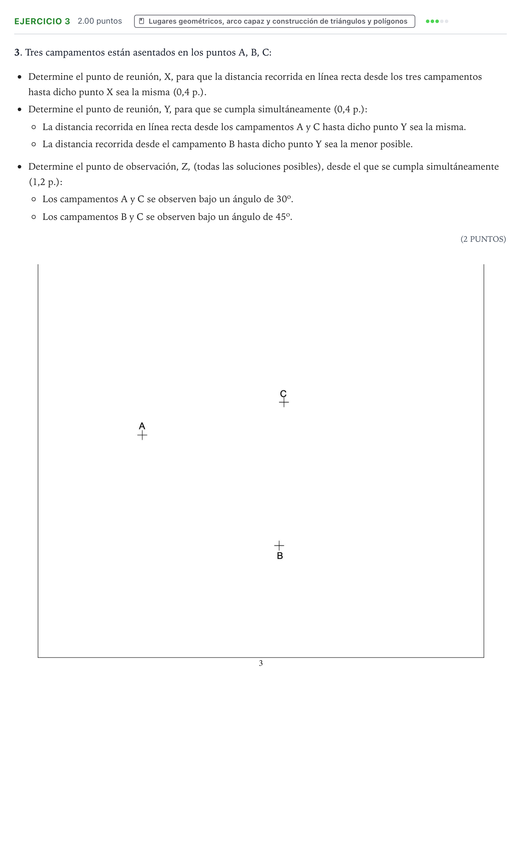 Enunciado: Problema 3 · Dibujo técnico II PAU Valencia Extraordinaria 2023
