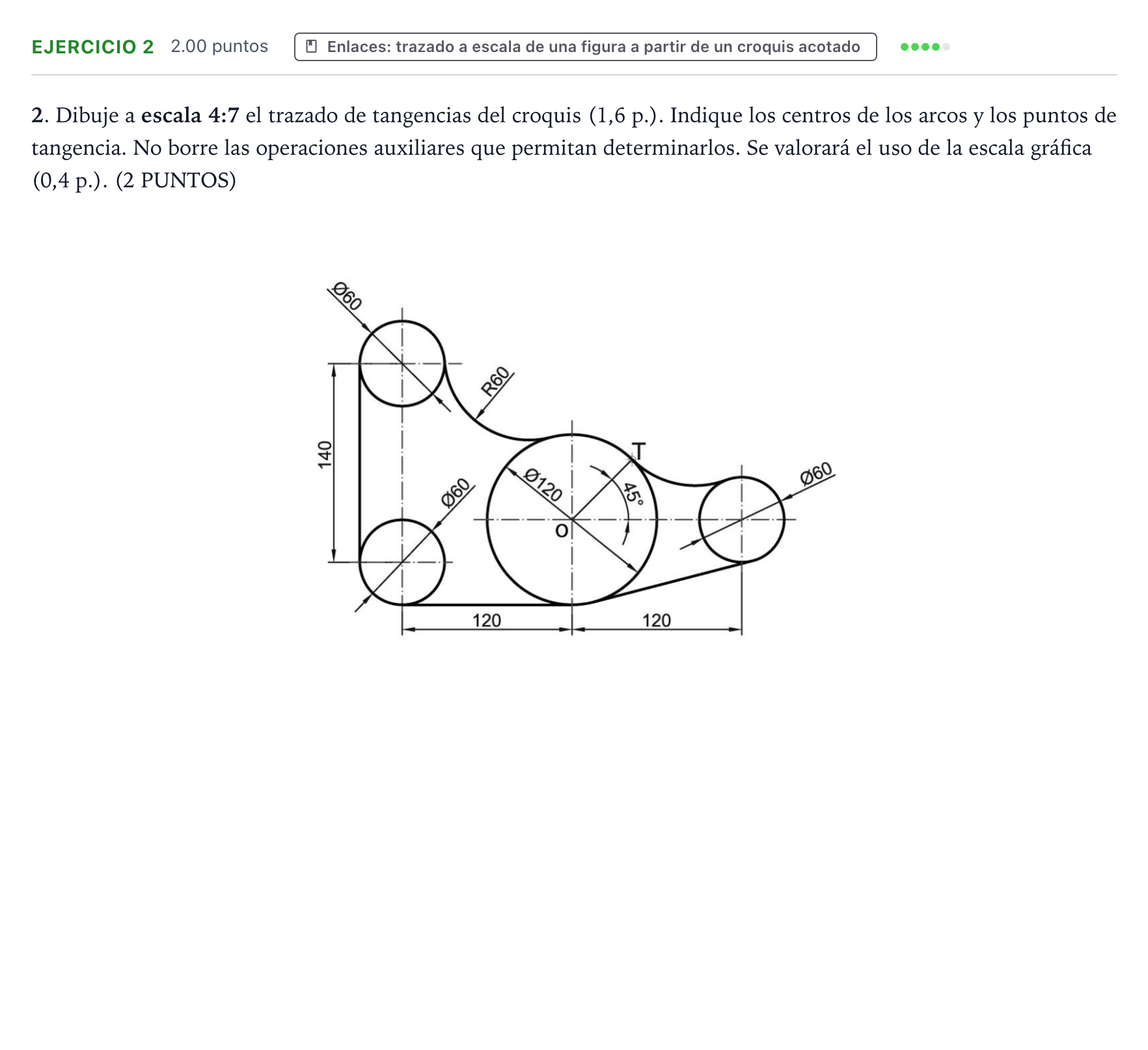 Enunciado: Problema 2 · Dibujo técnico II PAU Valencia Ordinaria 2023