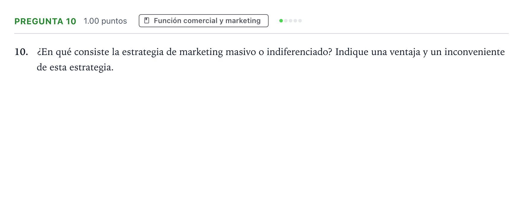 Enunciado: Pregunta 10 · Empresa y Diseño de Modelos de Negocio PAU Valencia Extraordinaria 2023
