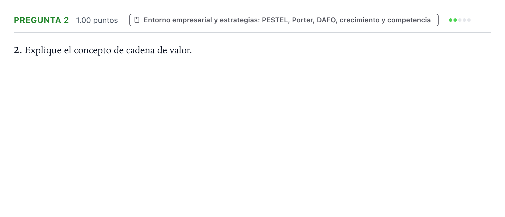 Enunciado: Pregunta 2 · Empresa y Diseño de Modelos de Negocio PAU Valencia Extraordinaria 2023