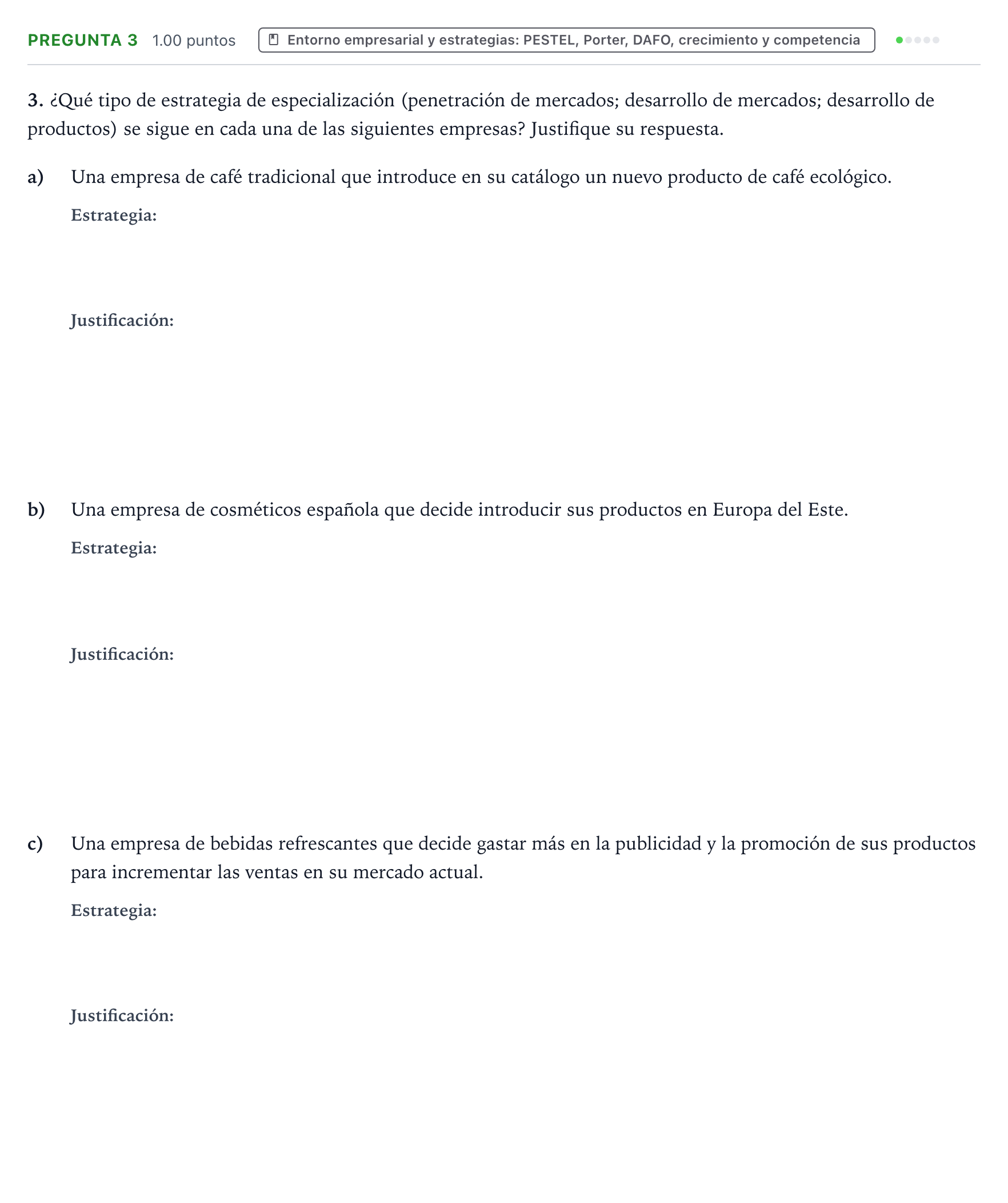 Enunciado: Pregunta 3 · Empresa y Diseño de Modelos de Negocio PAU Valencia Extraordinaria 2023