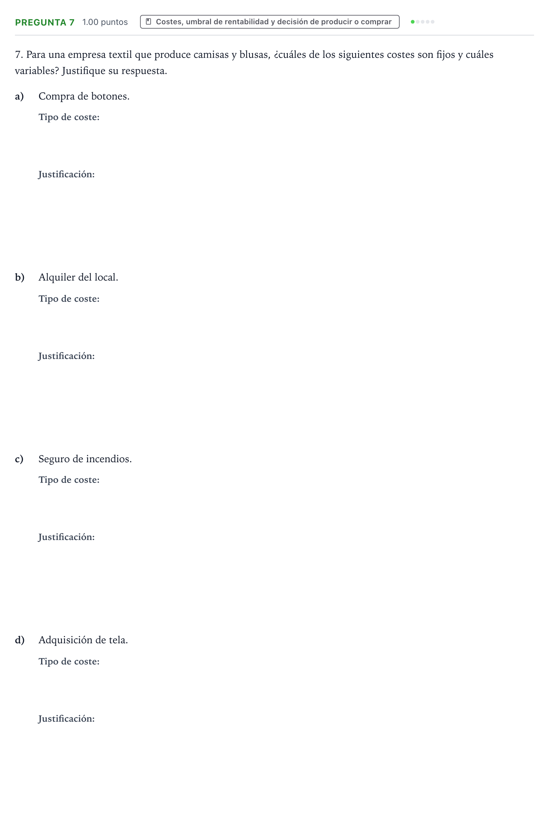 Enunciado: Pregunta 7 · Empresa y Diseño de Modelos de Negocio PAU Valencia Extraordinaria 2023