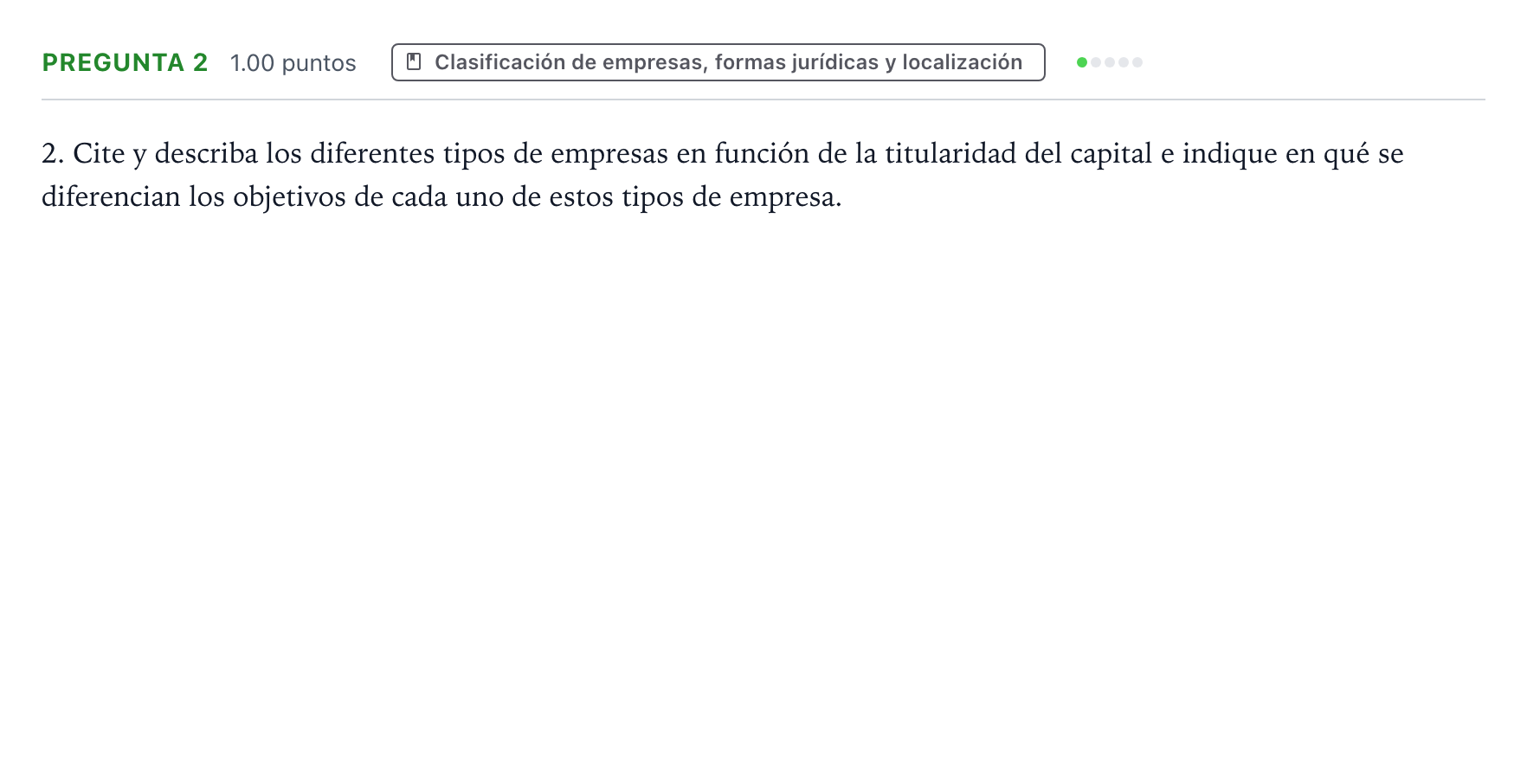 Enunciado: Pregunta 2 · Empresa y Diseño de Modelos de Negocio PAU Valencia Ordinaria 2023