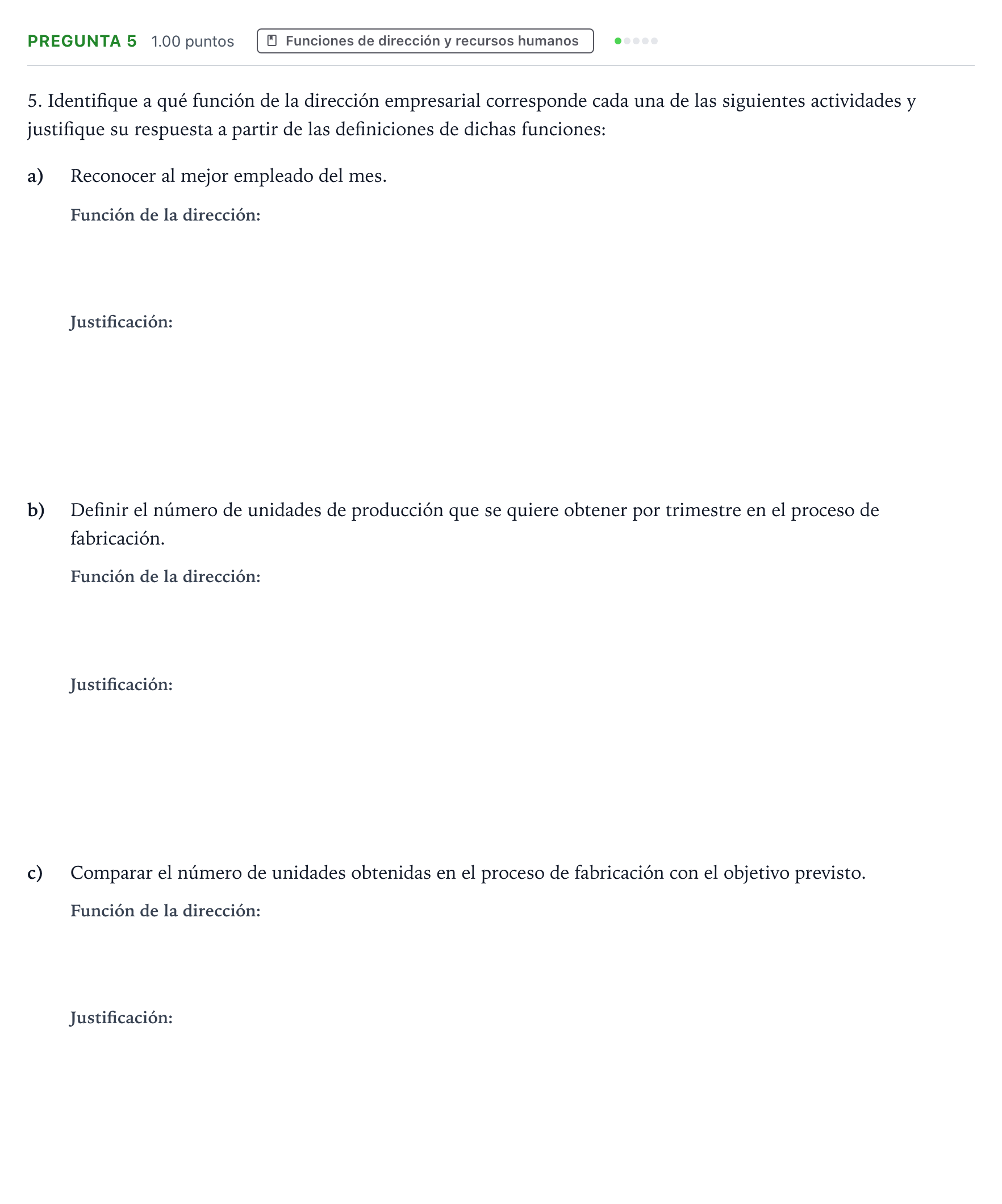 Enunciado: Pregunta 5 · Empresa y Diseño de Modelos de Negocio PAU Valencia Ordinaria 2023