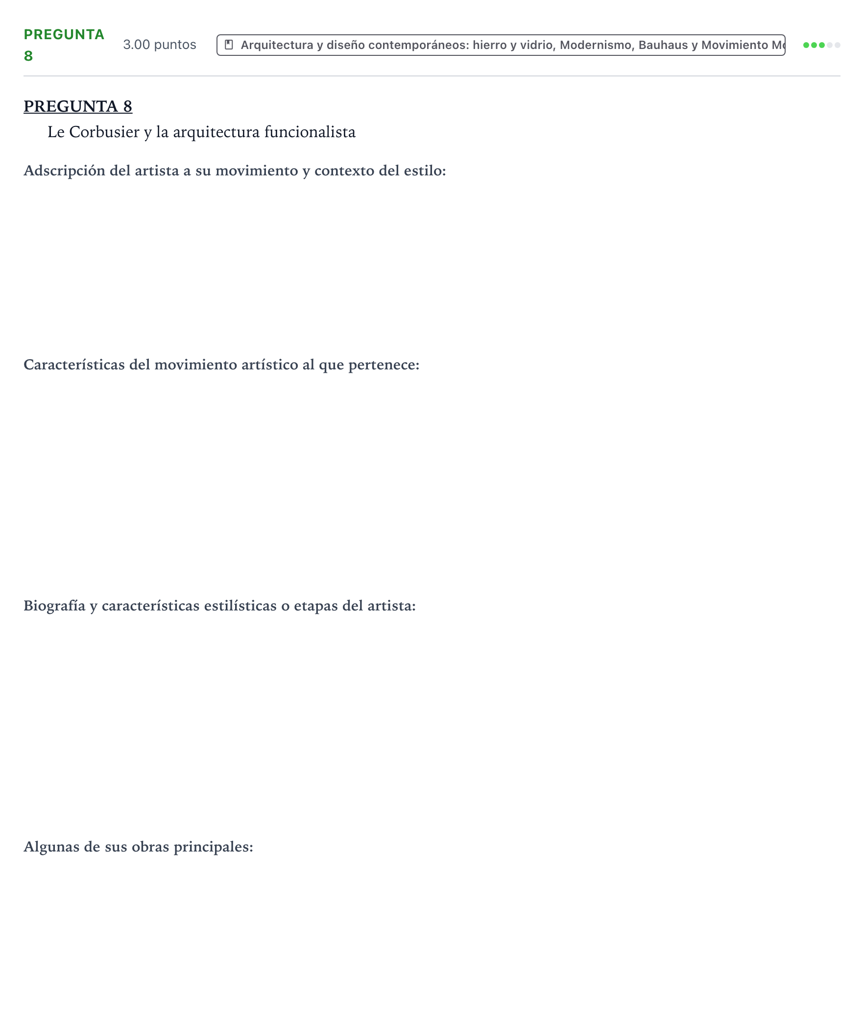 Enunciado: Pregunta 8 · Fundamentos Artísticos PAU Valencia Ordinaria 2023