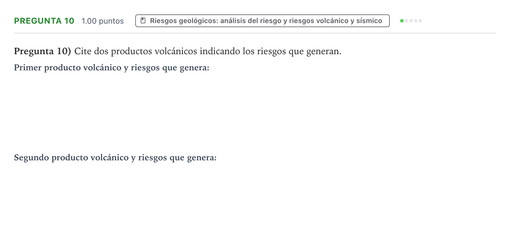 Enunciado: Pregunta 10 · Geología y Ciencias Ambientales PAU Valencia Extraordinaria 2023