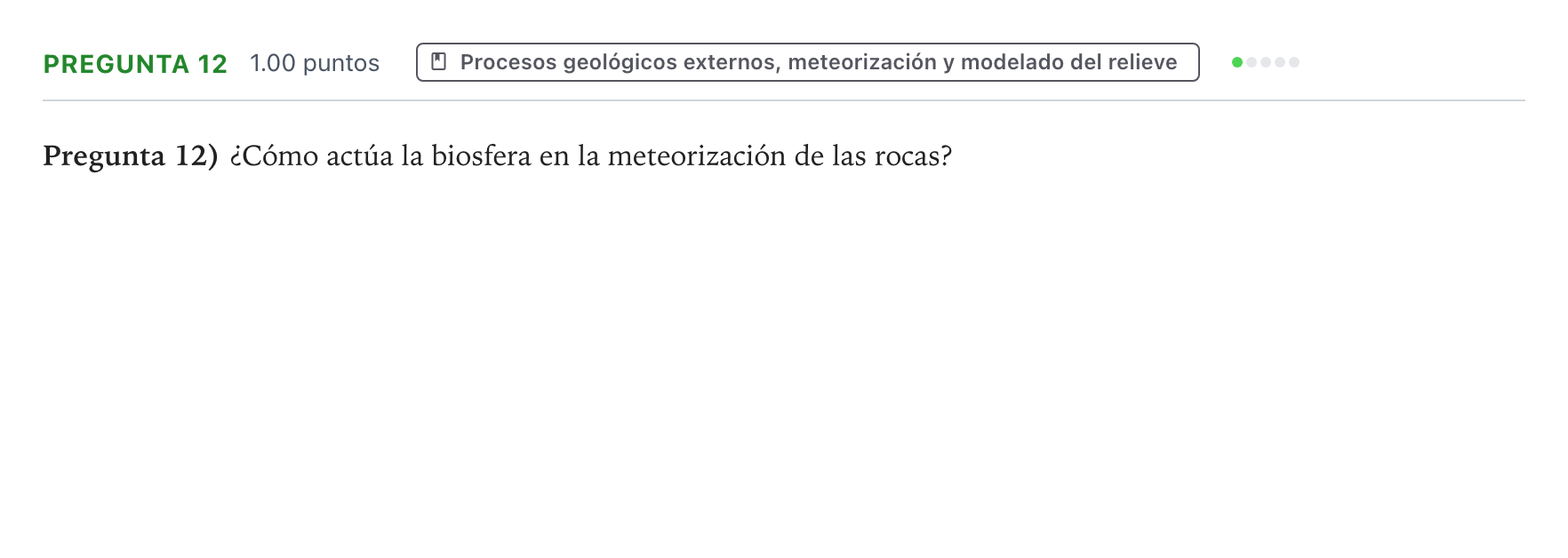 Enunciado: Pregunta 12 · Geología y Ciencias Ambientales PAU Valencia Extraordinaria 2023