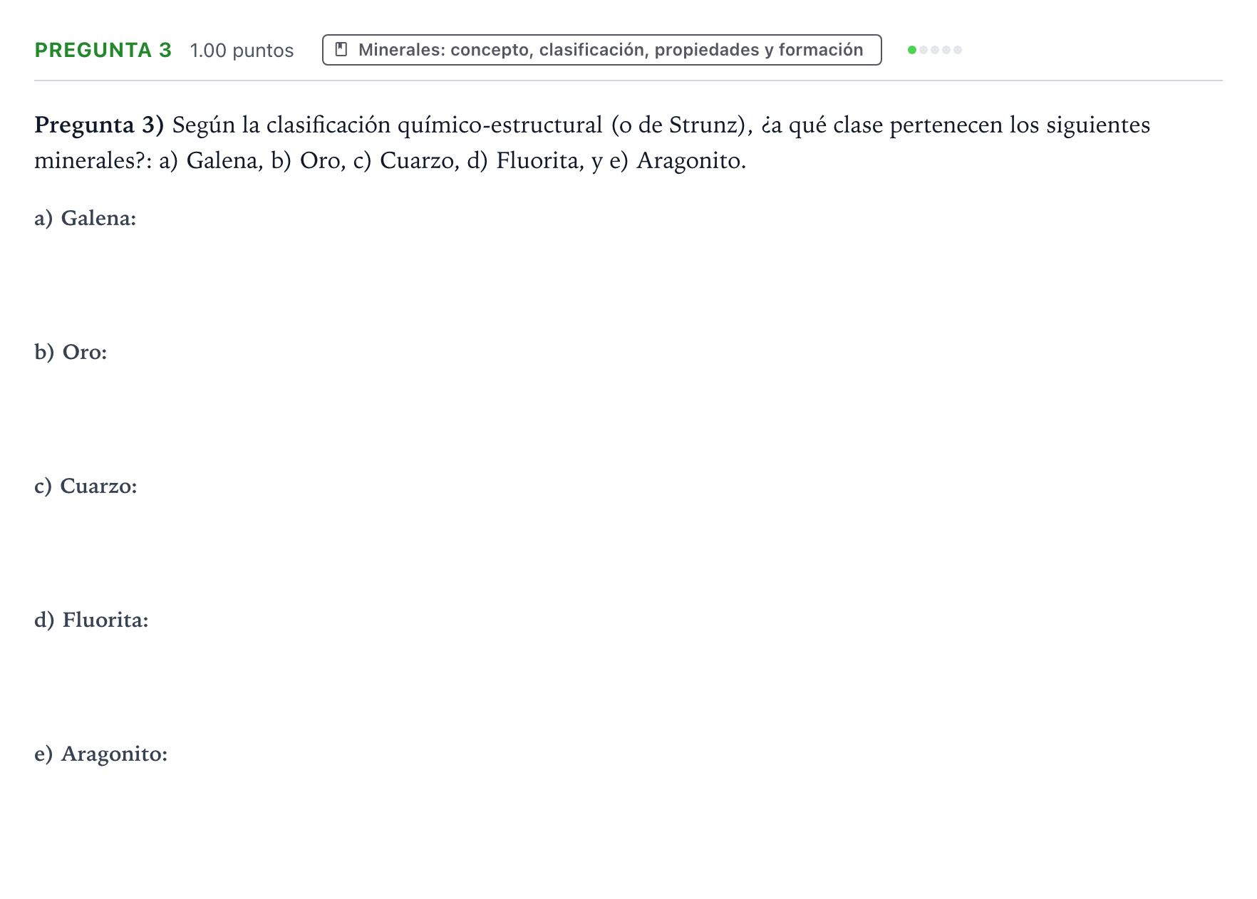 Enunciado: Pregunta 3 · Geología y Ciencias Ambientales PAU Valencia Extraordinaria 2023