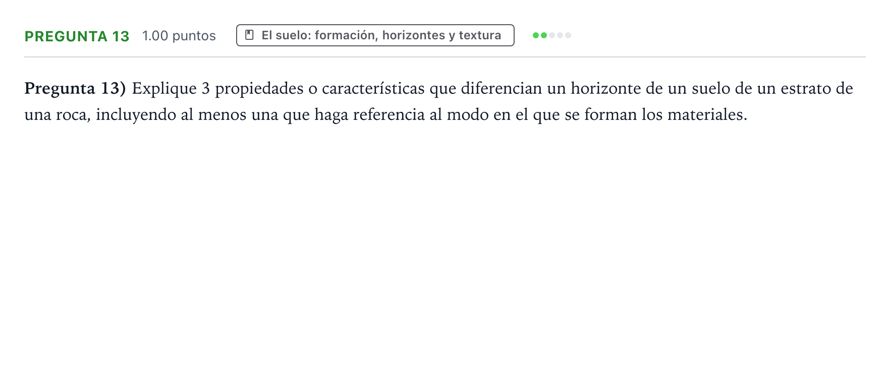 Enunciado: Pregunta 13 · Geología y Ciencias Ambientales PAU Valencia Ordinaria 2023