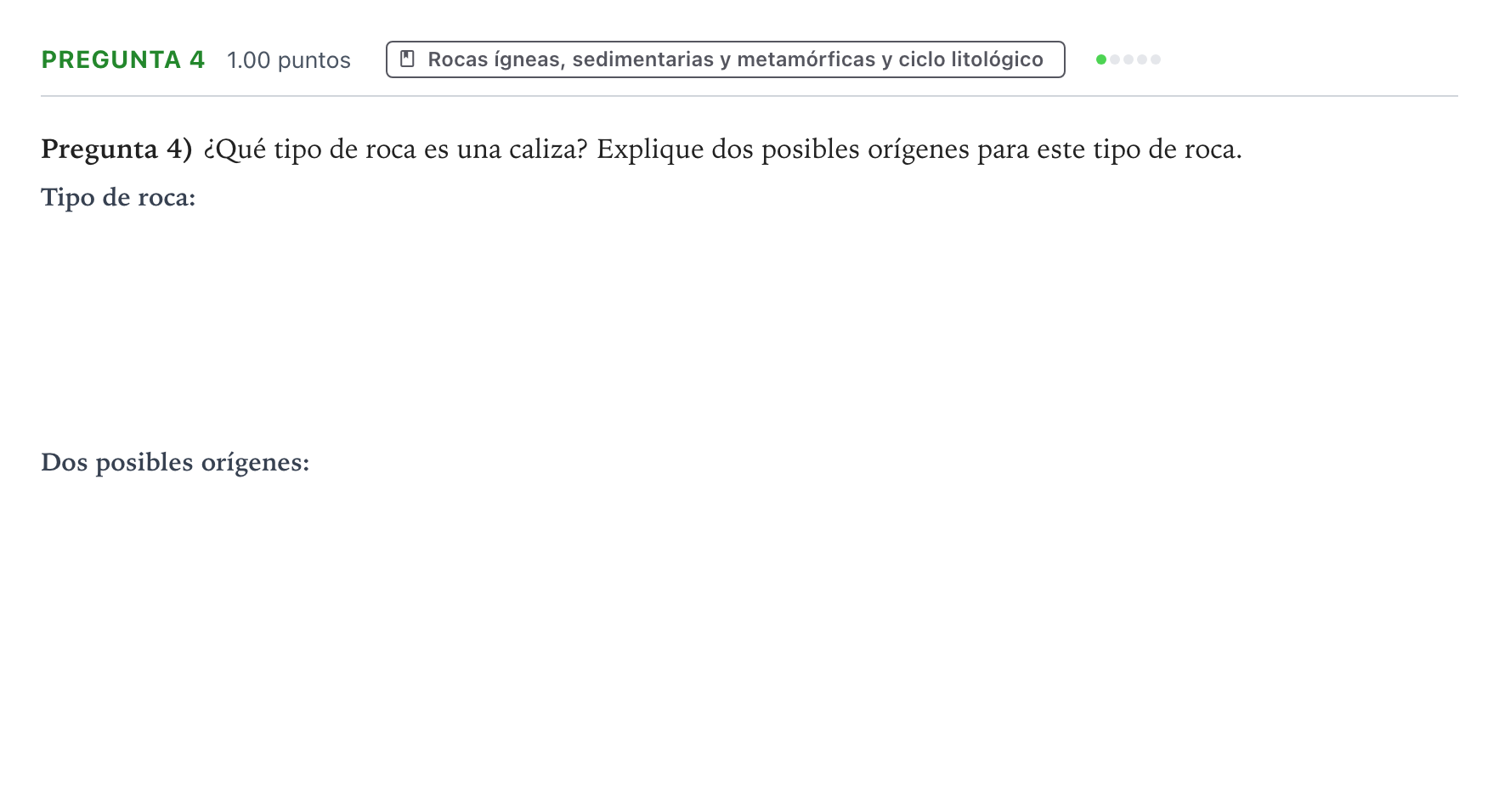 Enunciado: Pregunta 4 · Geología y Ciencias Ambientales PAU Valencia Ordinaria 2023