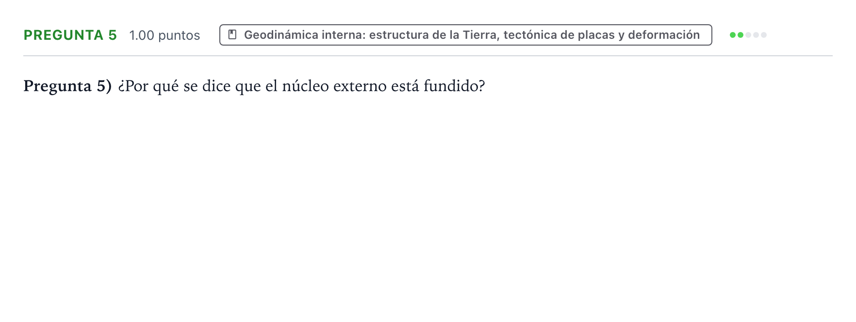 Enunciado: Pregunta 5 · Geología y Ciencias Ambientales PAU Valencia Ordinaria 2023