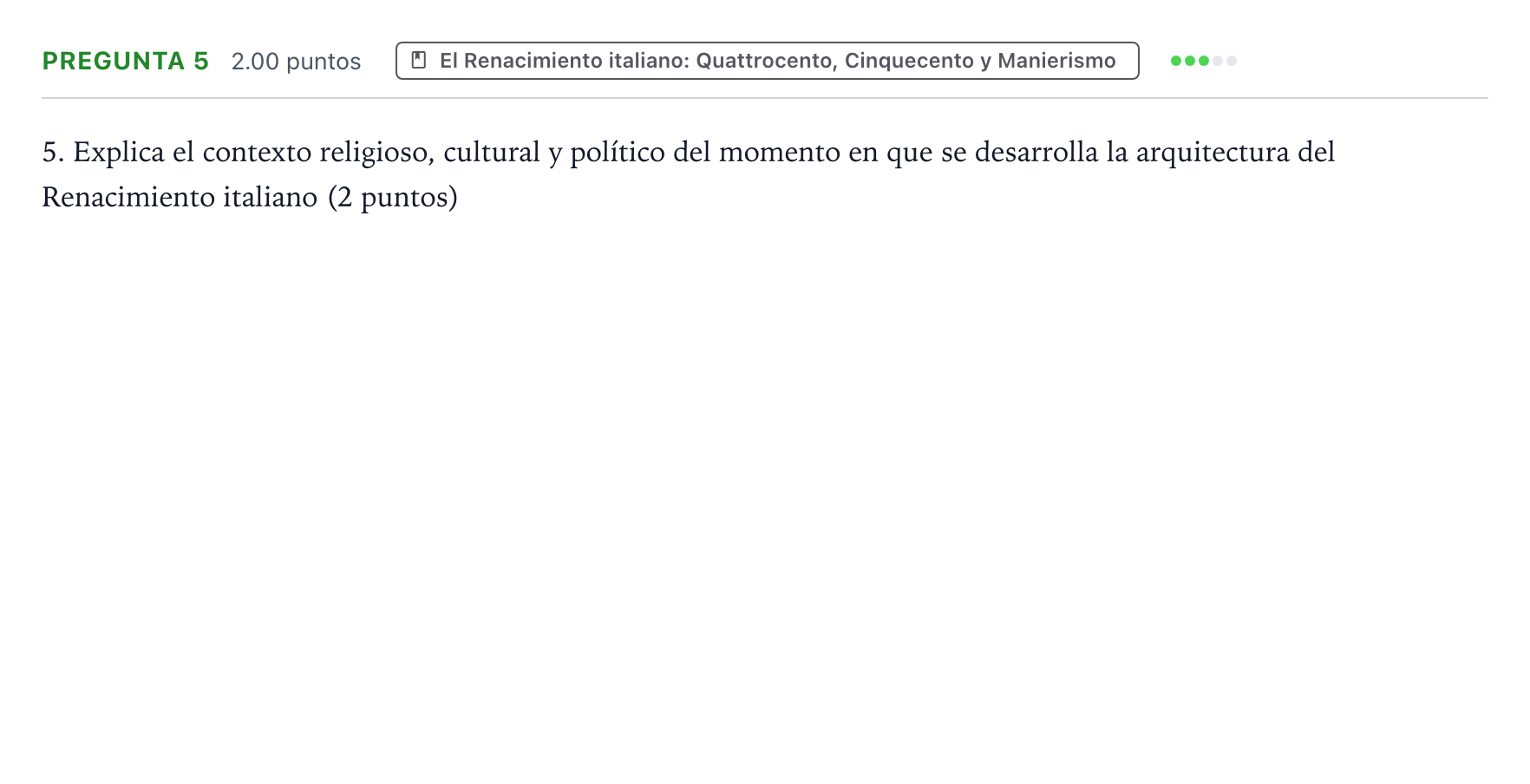 Enunciado: Pregunta 5 · Historia del Arte PAU Valencia Extraordinaria 2023