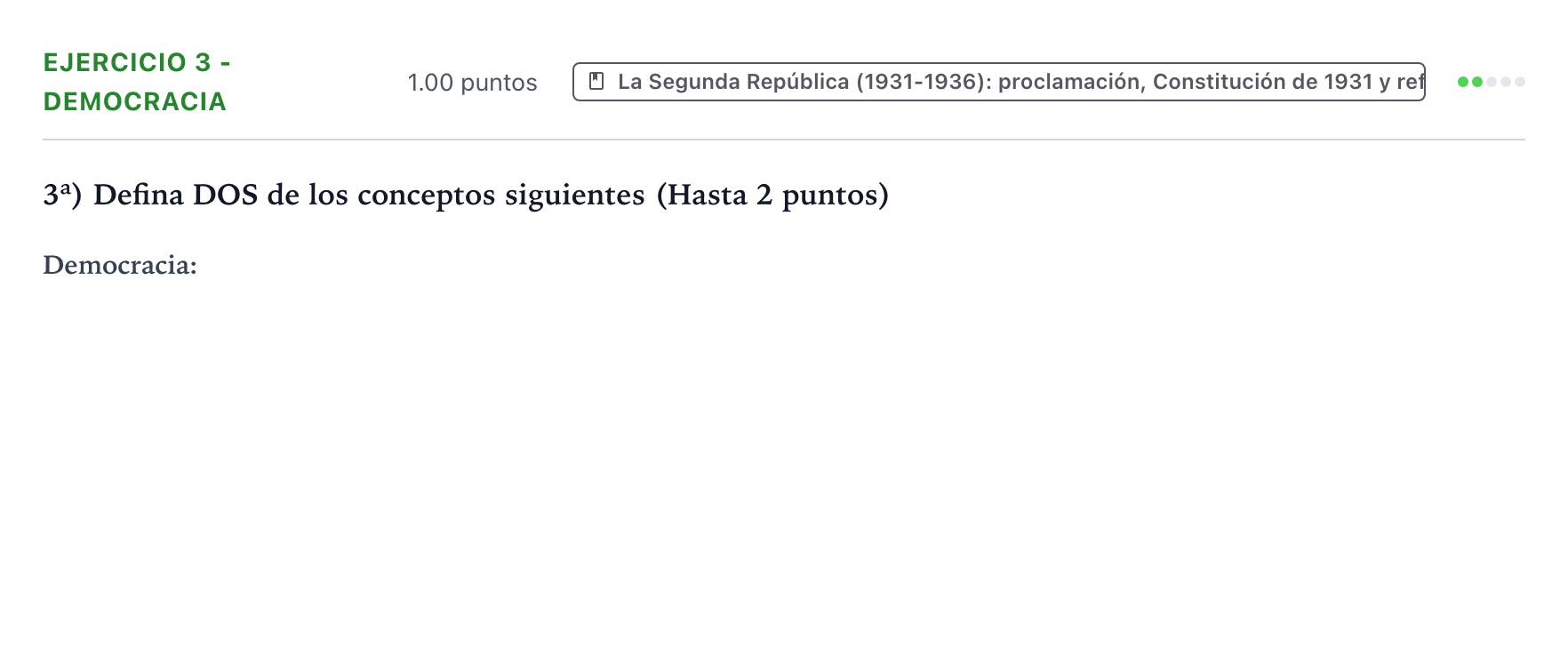 Enunciado: Ejercicio 3 - Democracia · Historia de España PAU Valencia Ordinaria 2023
