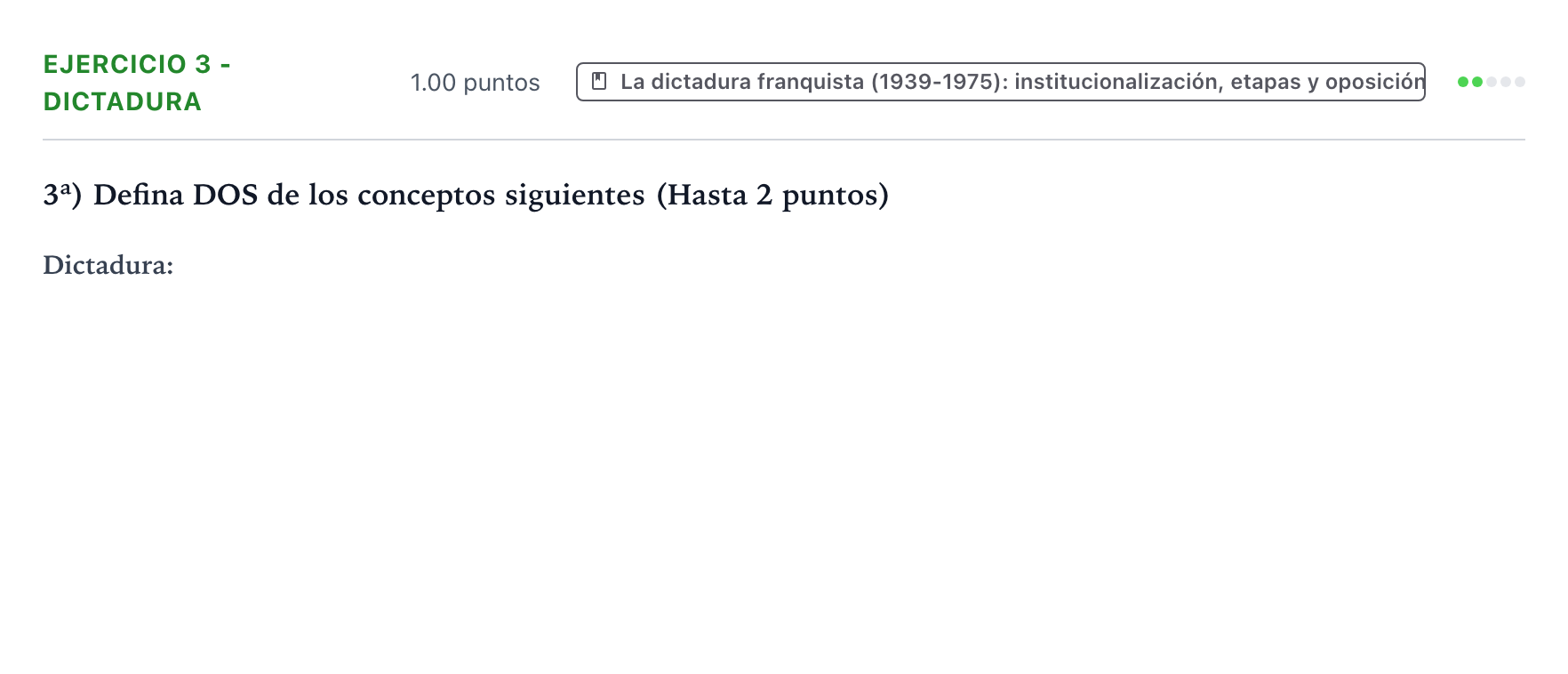 Enunciado: Ejercicio 3 - Dictadura · Historia de España PAU Valencia Ordinaria 2023