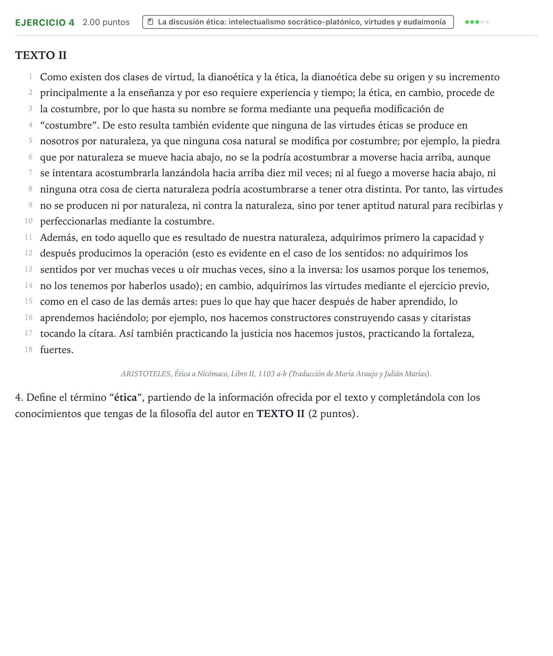 Enunciado: Problema 4 · Historia de la Filosofía PAU Valencia Ordinaria 2023