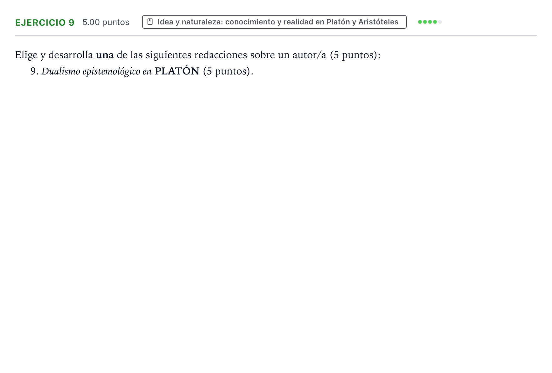 Enunciado: Problema 9 · Historia de la Filosofía PAU Valencia Ordinaria 2023