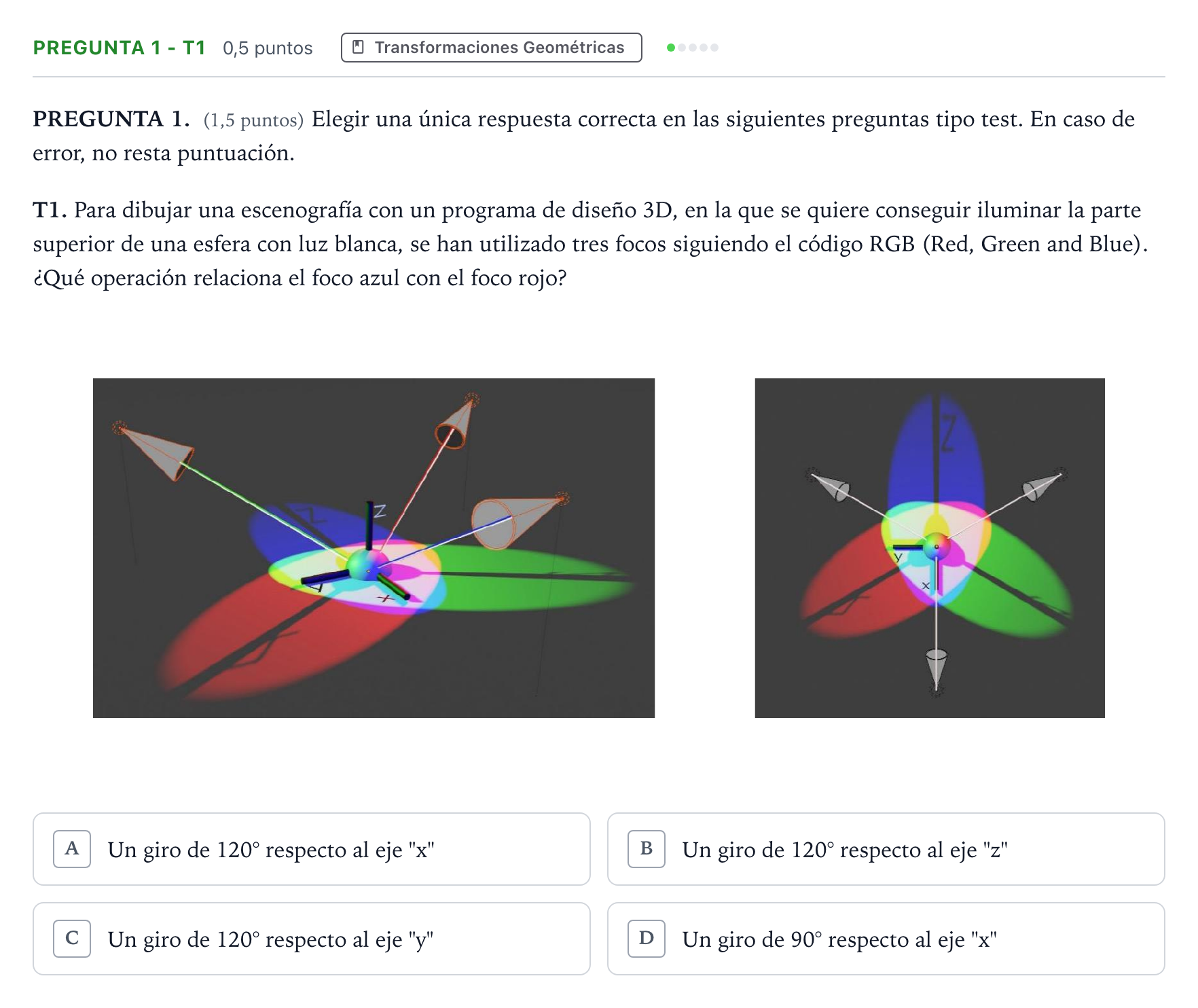 Enunciado: Pregunta 1 - T1 · Dibujo Técnico Aplicado a las Artes Plásticas y al Diseño II PAU Madrid Extraordinaria 2025