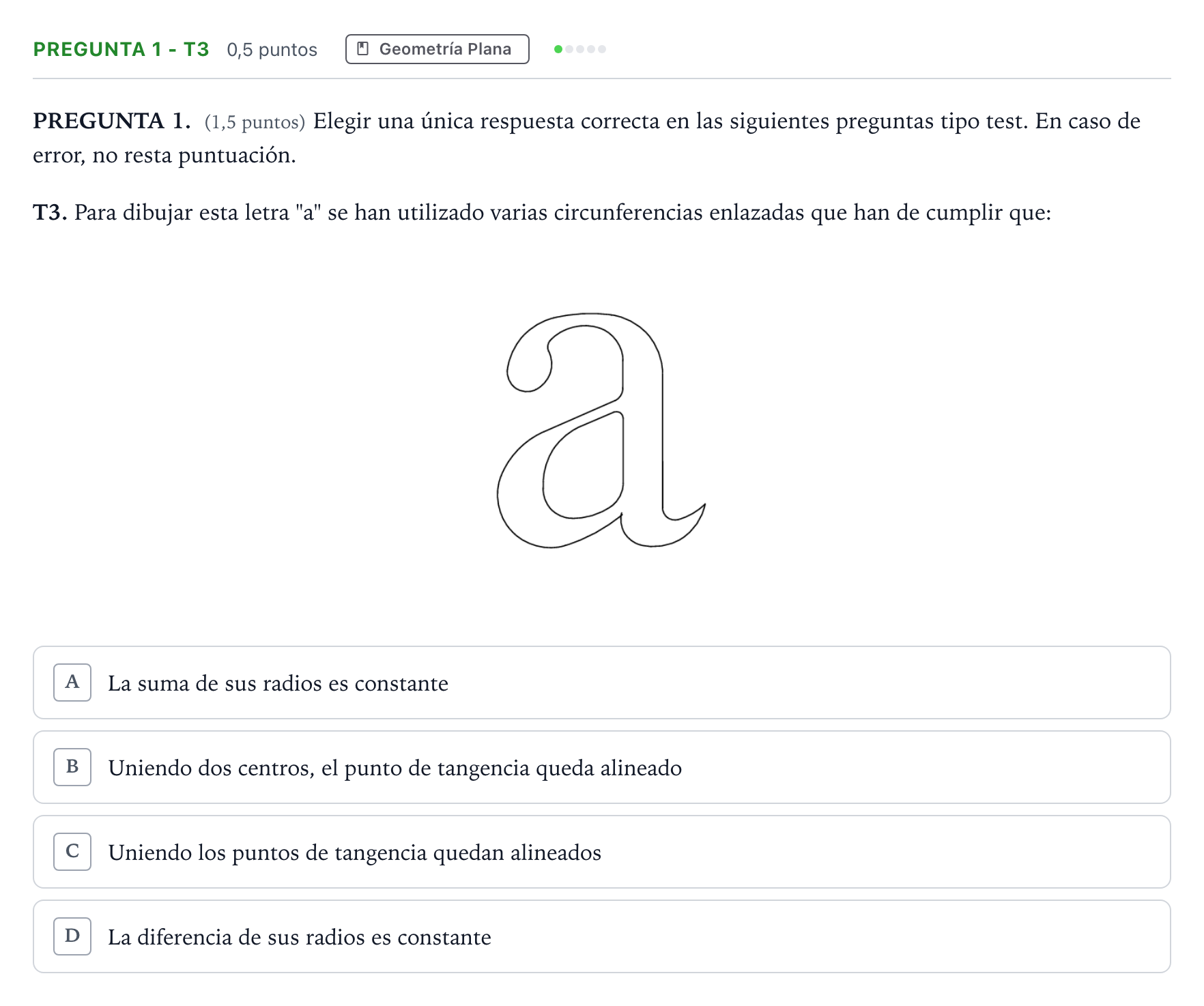 Enunciado: Pregunta 1 - T3 · Dibujo Técnico Aplicado a las Artes Plásticas y al Diseño II PAU Madrid Extraordinaria 2025