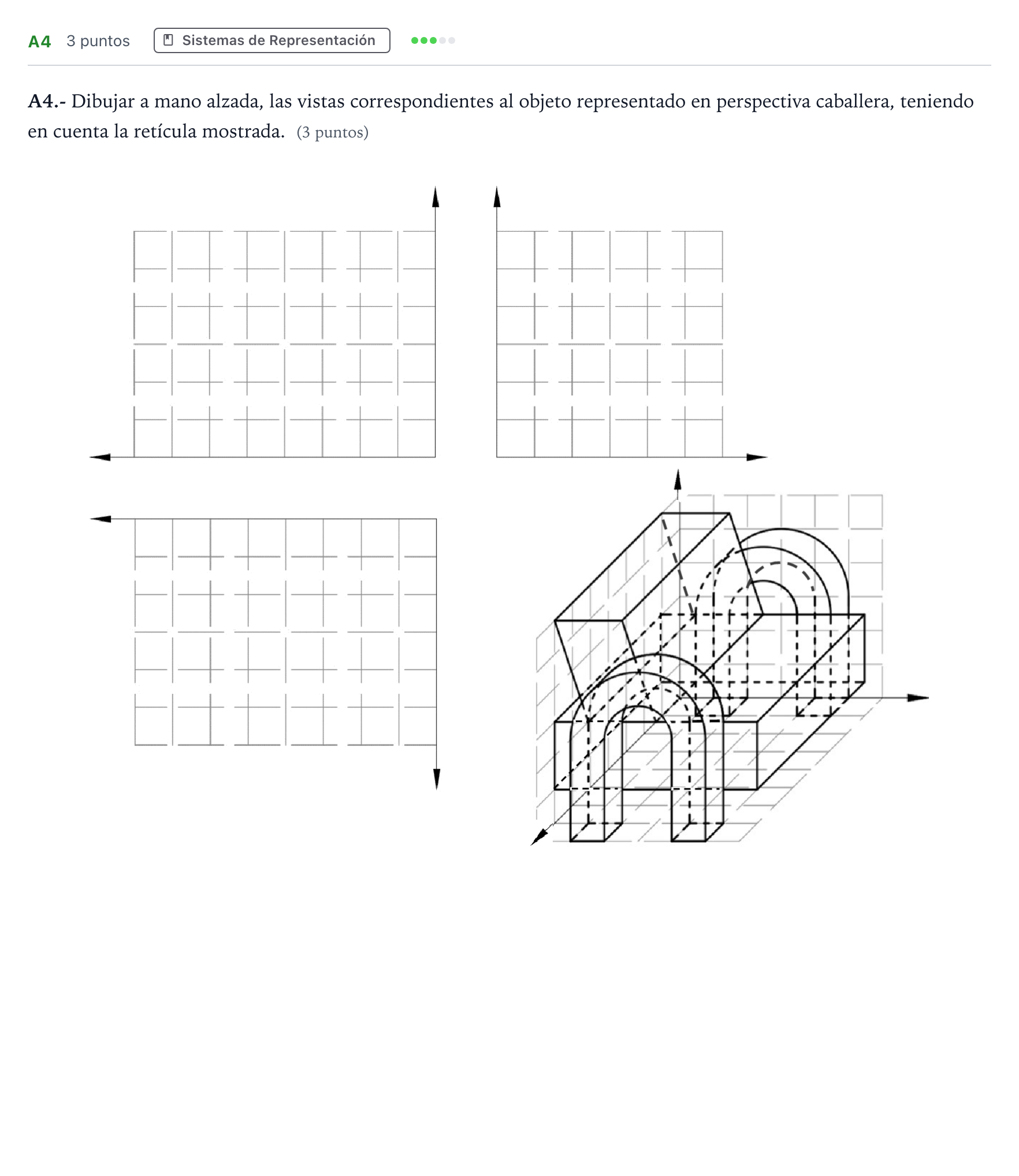 Enunciado: Ejercicio A4 · Dibujo Técnico Aplicado a las Artes Plásticas y al Diseño II PAU Madrid Ordinaria 2024