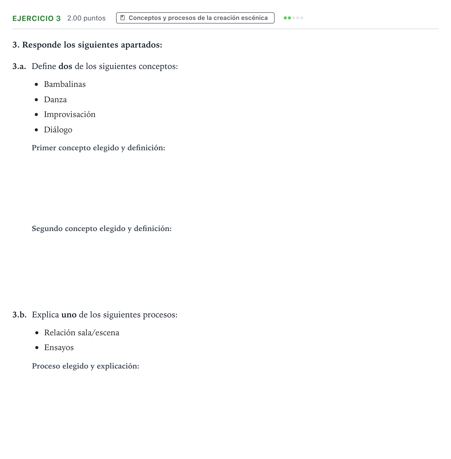 Enunciado: Problema 3 · Artes Escénicas PAU Valencia Ordinaria 2022