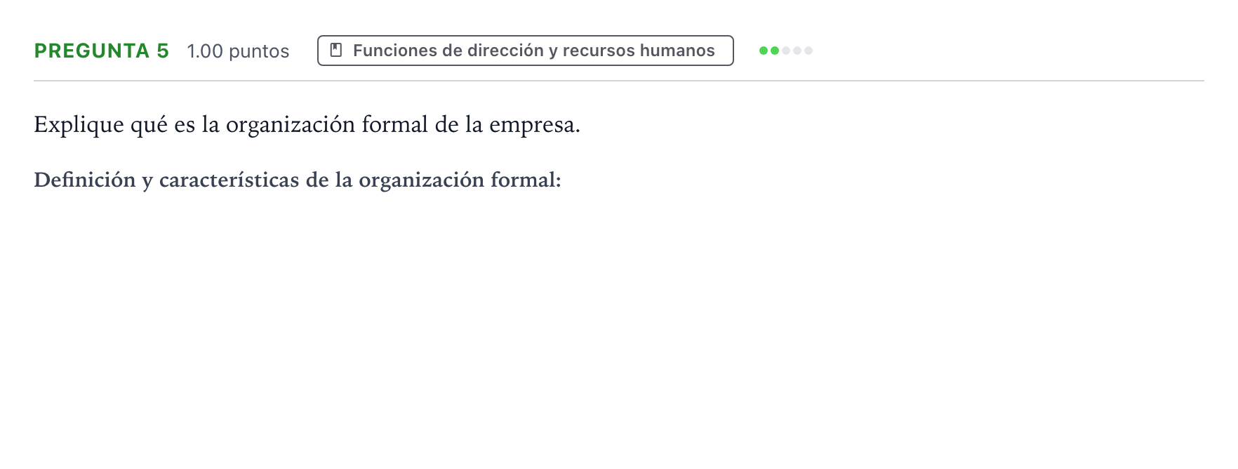 Enunciado: Pregunta 5 · Empresa y Diseño de Modelos de Negocio PAU Valencia Extraordinaria 2022