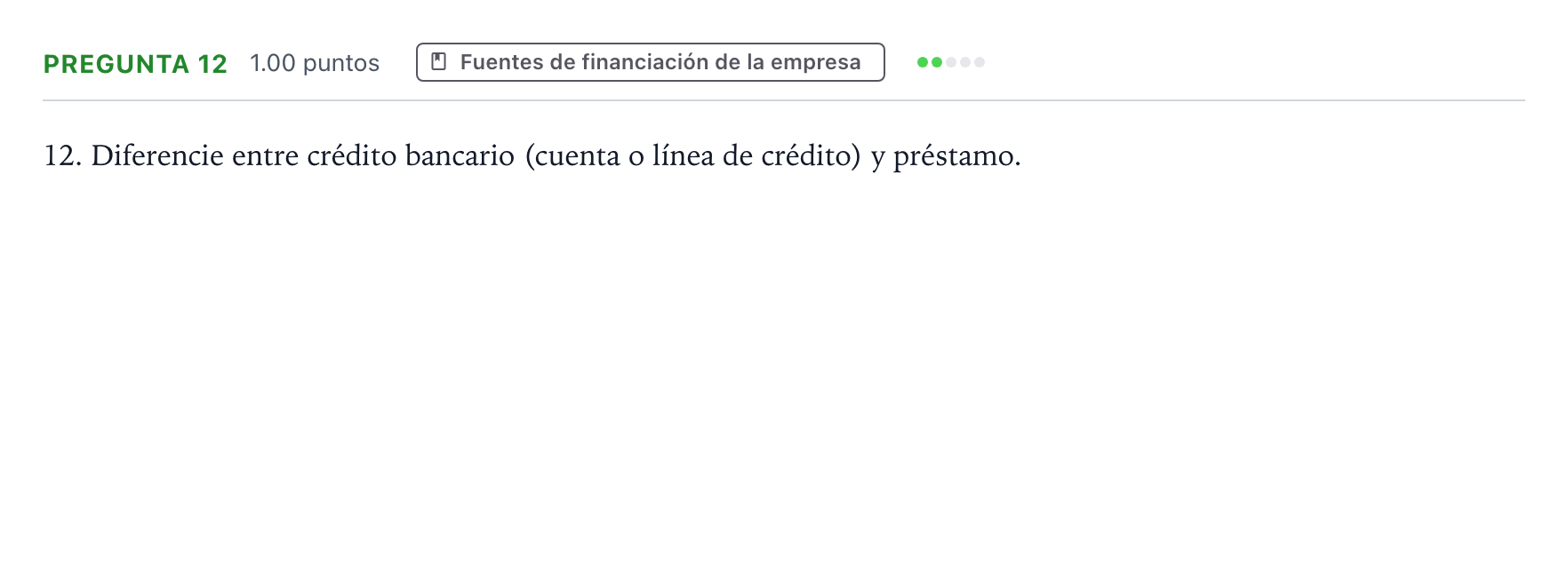Enunciado: Pregunta 12 · Empresa y Diseño de Modelos de Negocio PAU Valencia Ordinaria 2022