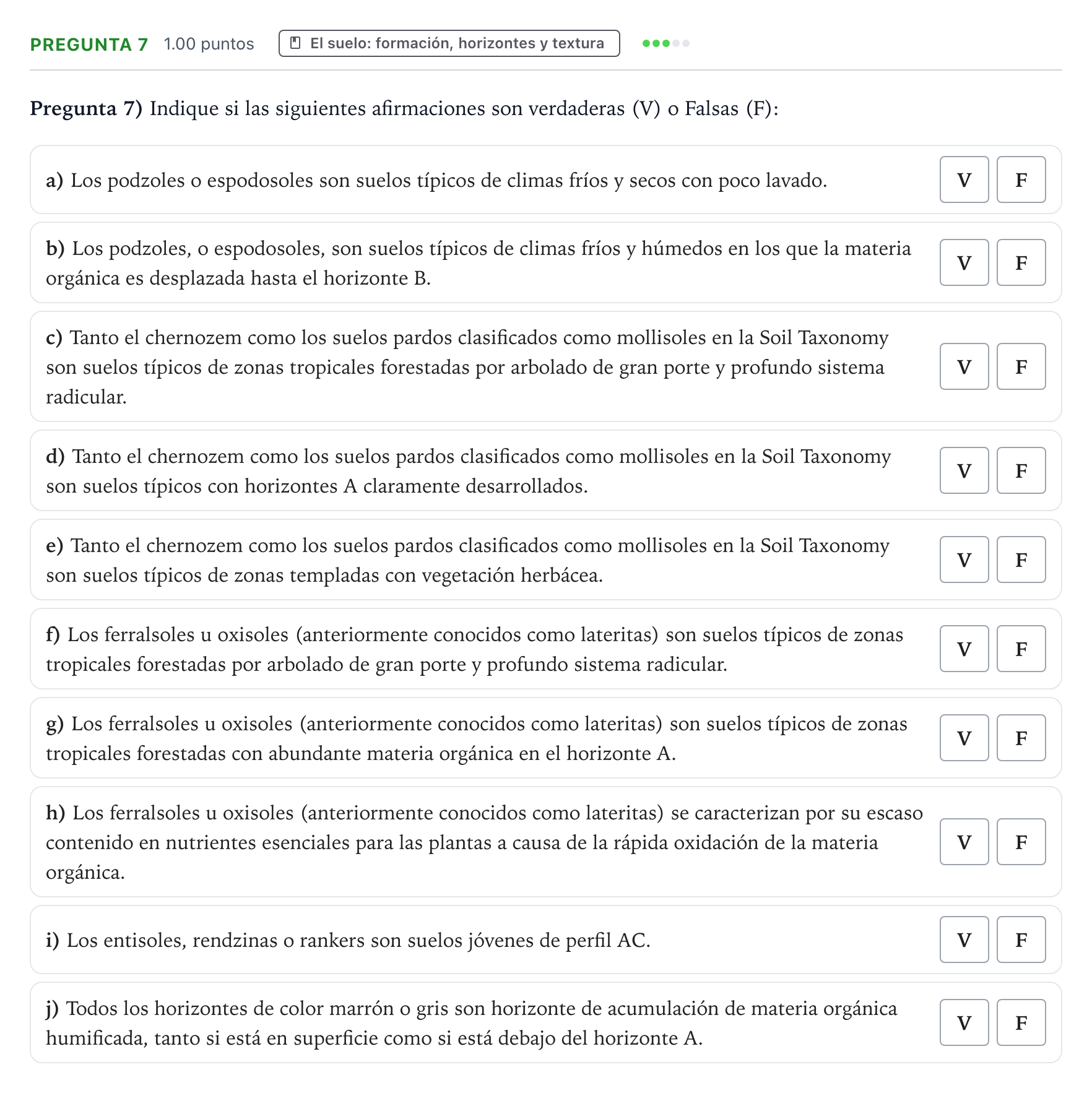 Enunciado: Pregunta 7 · Geología y Ciencias Ambientales PAU Valencia Extraordinaria 2022