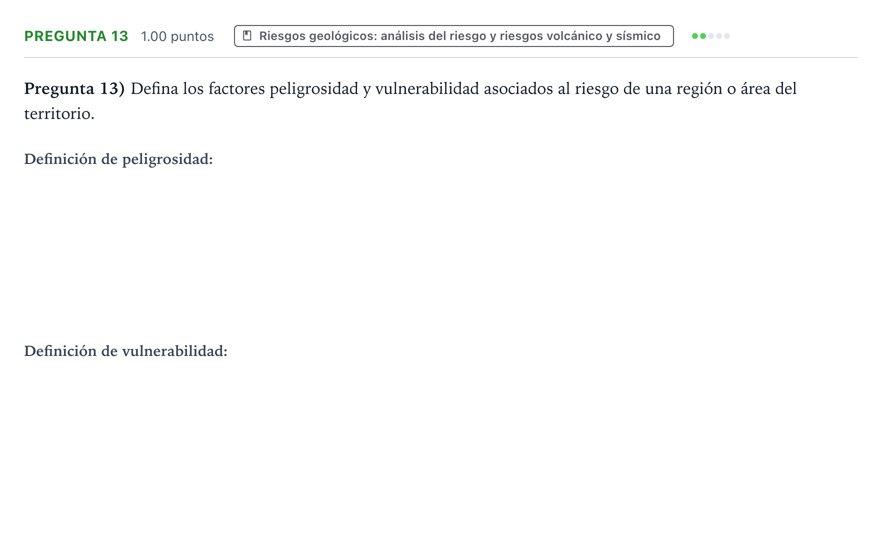 Enunciado: Pregunta 13 · Geología y Ciencias Ambientales PAU Valencia Ordinaria 2022