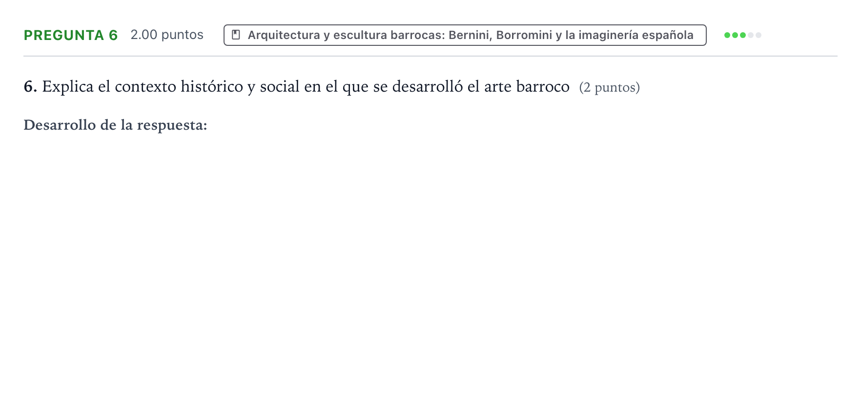 Enunciado: Pregunta 6 · Historia del Arte PAU Valencia Ordinaria 2022