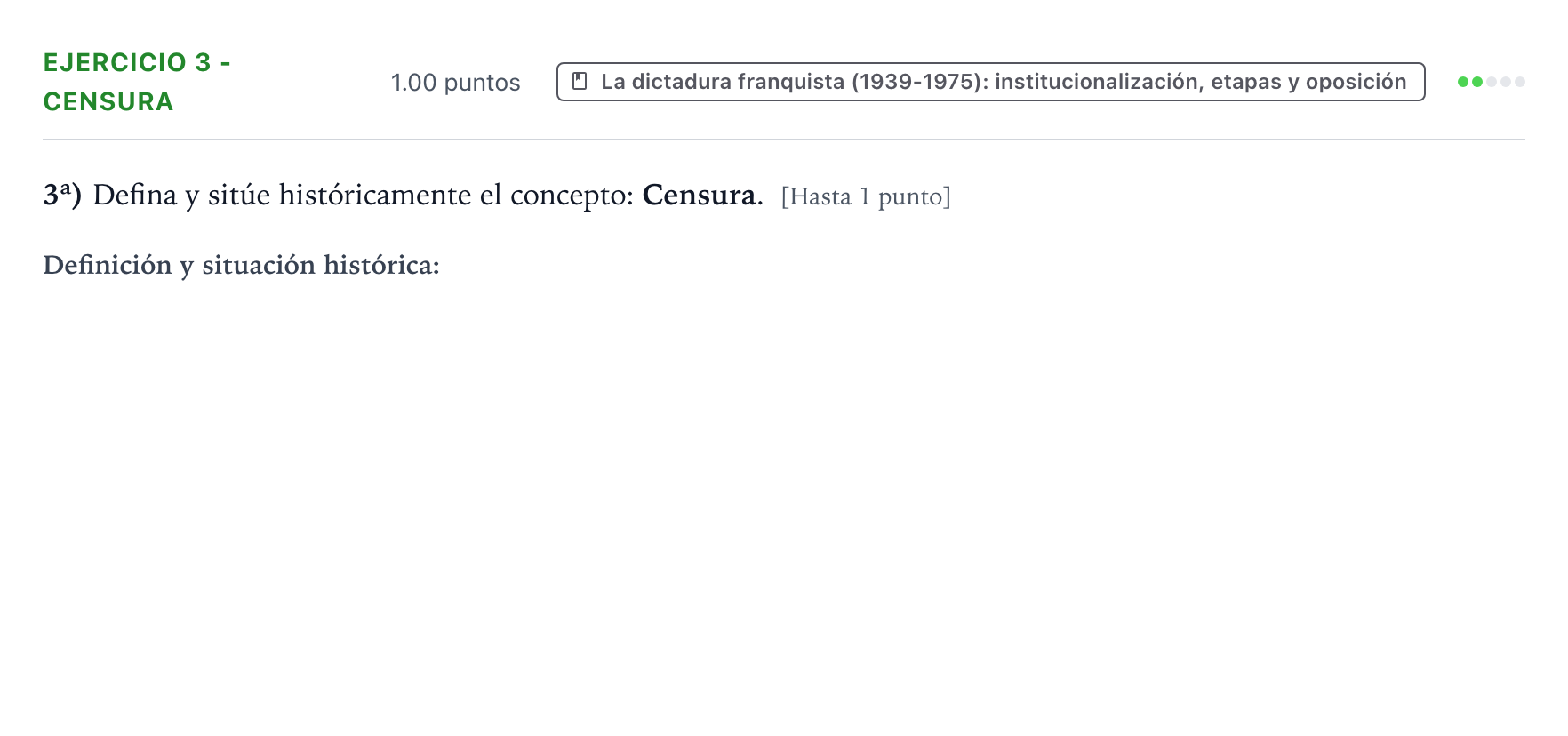 Enunciado: Ejercicio 3 - Censura · Historia de España PAU Valencia Extraordinaria 2022