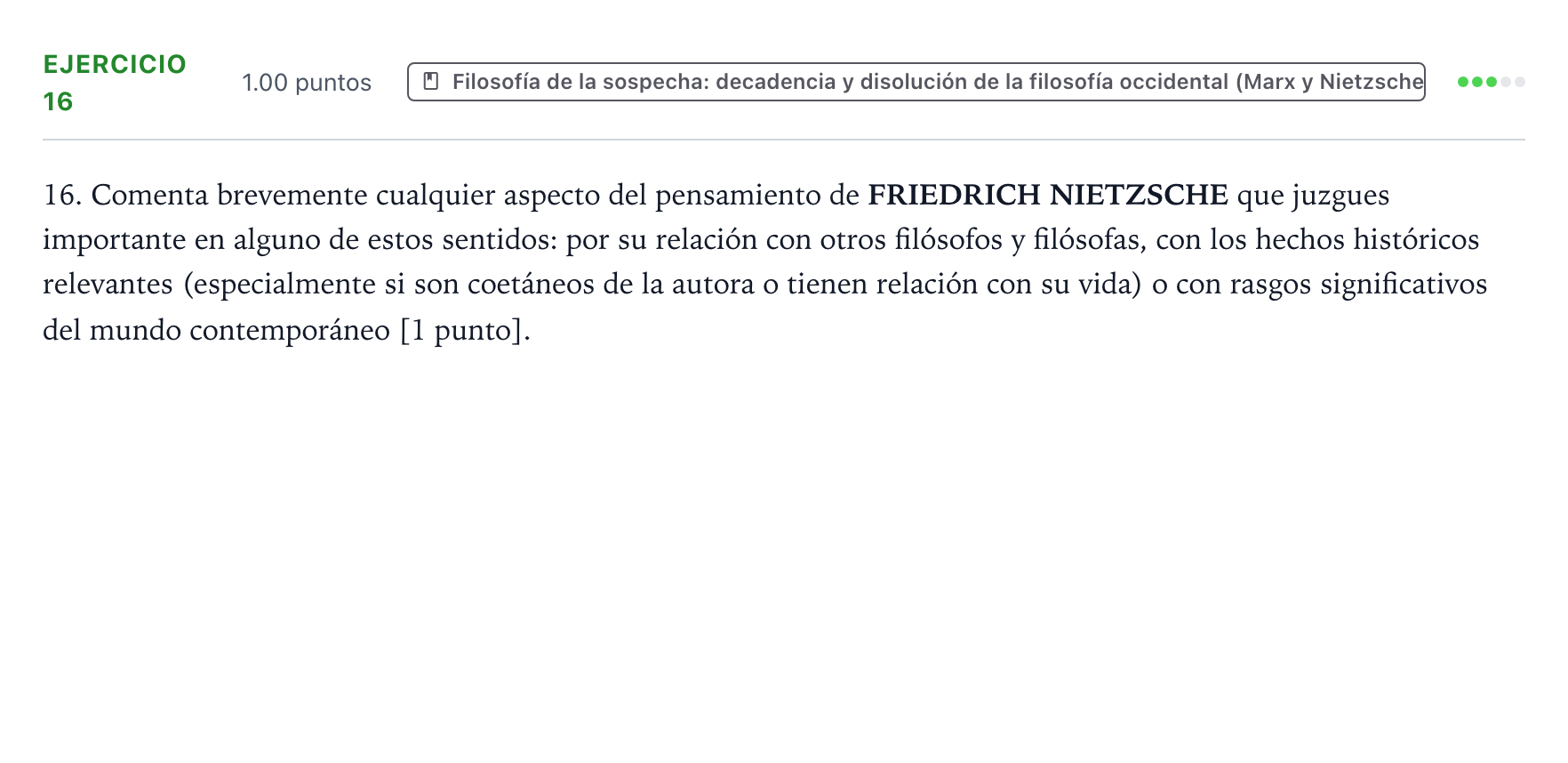 Enunciado: Problema 16 · Historia de la Filosofía PAU Valencia Extraordinaria 2022