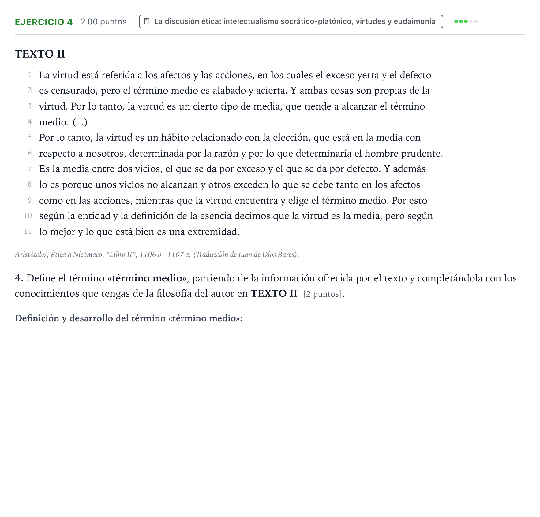 Enunciado: Problema 4 · Historia de la Filosofía PAU Valencia Ordinaria 2022
