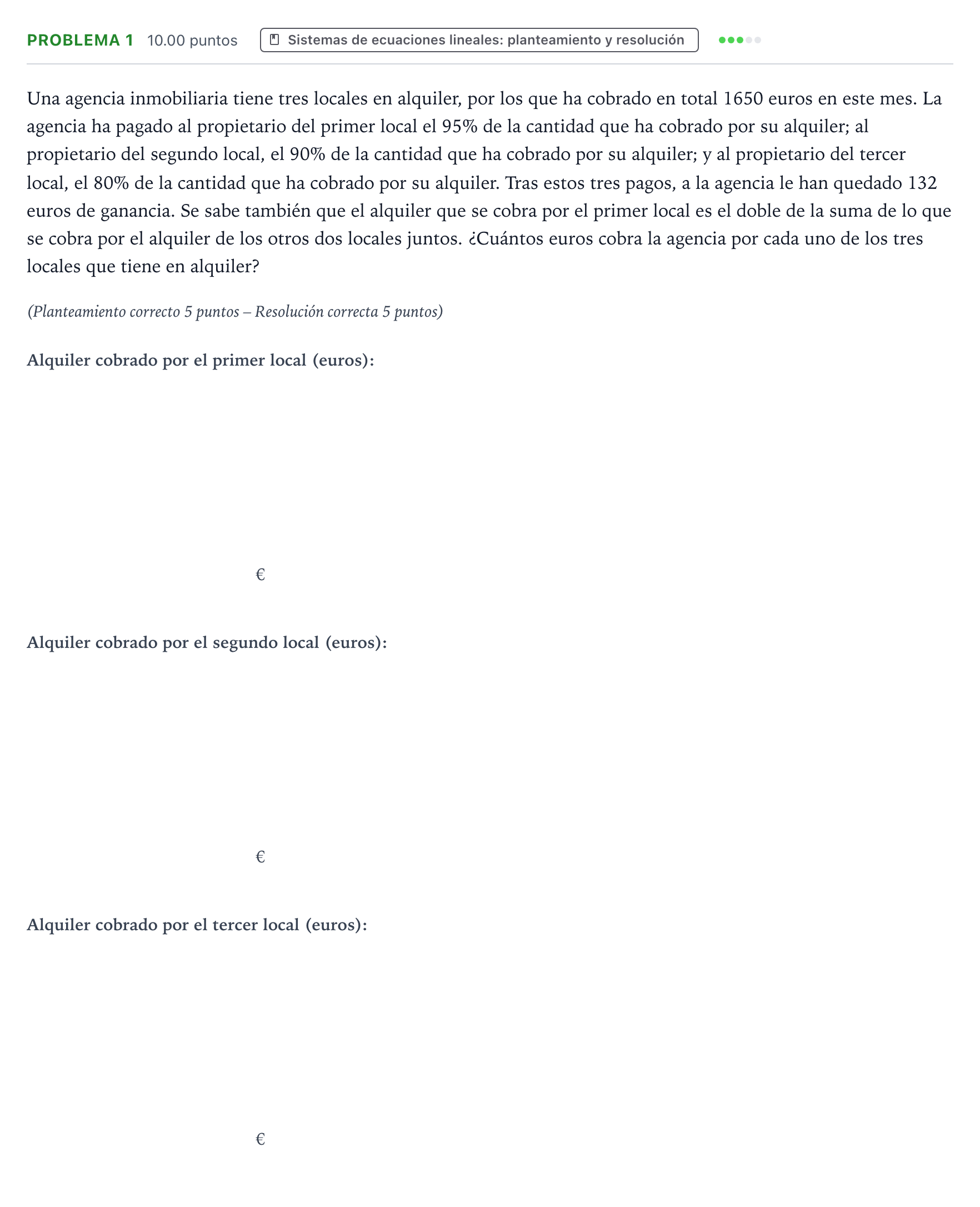 Enunciado: Problema 1 · Matemáticas aplicadas a las Ciencias Sociales II PAU Valencia Ordinaria 2022