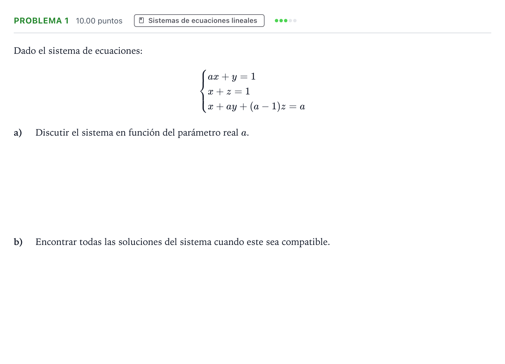 Enunciado: Problema 1 · Matemáticas II PAU Valencia Extraordinaria 2022