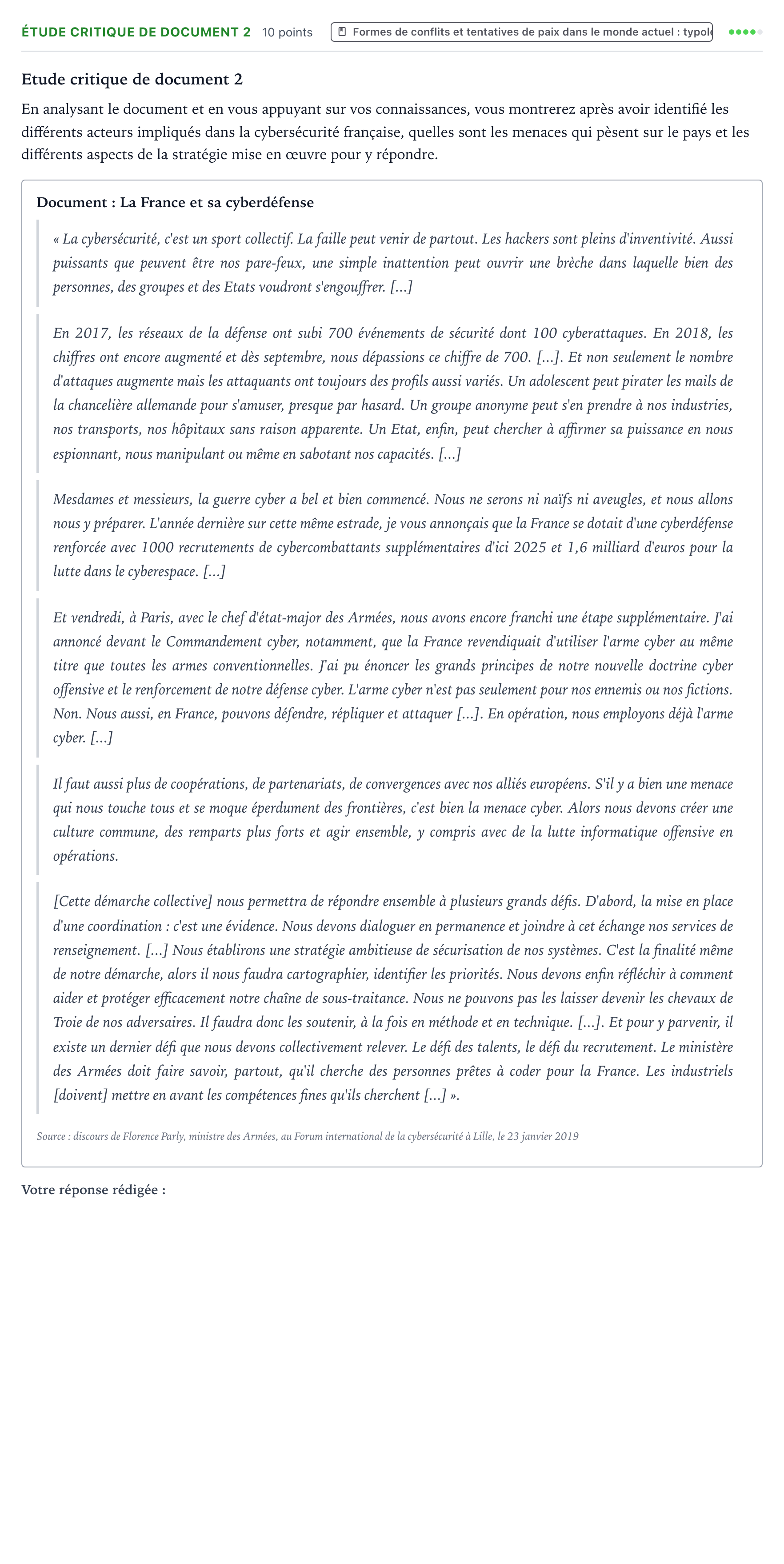 Énoncé: Exercice Étude critique de document 2 · Bac Histoire-Géographie, Géopolitique et Sciences Politiques Amérique du Nord 2021 (jour 1)