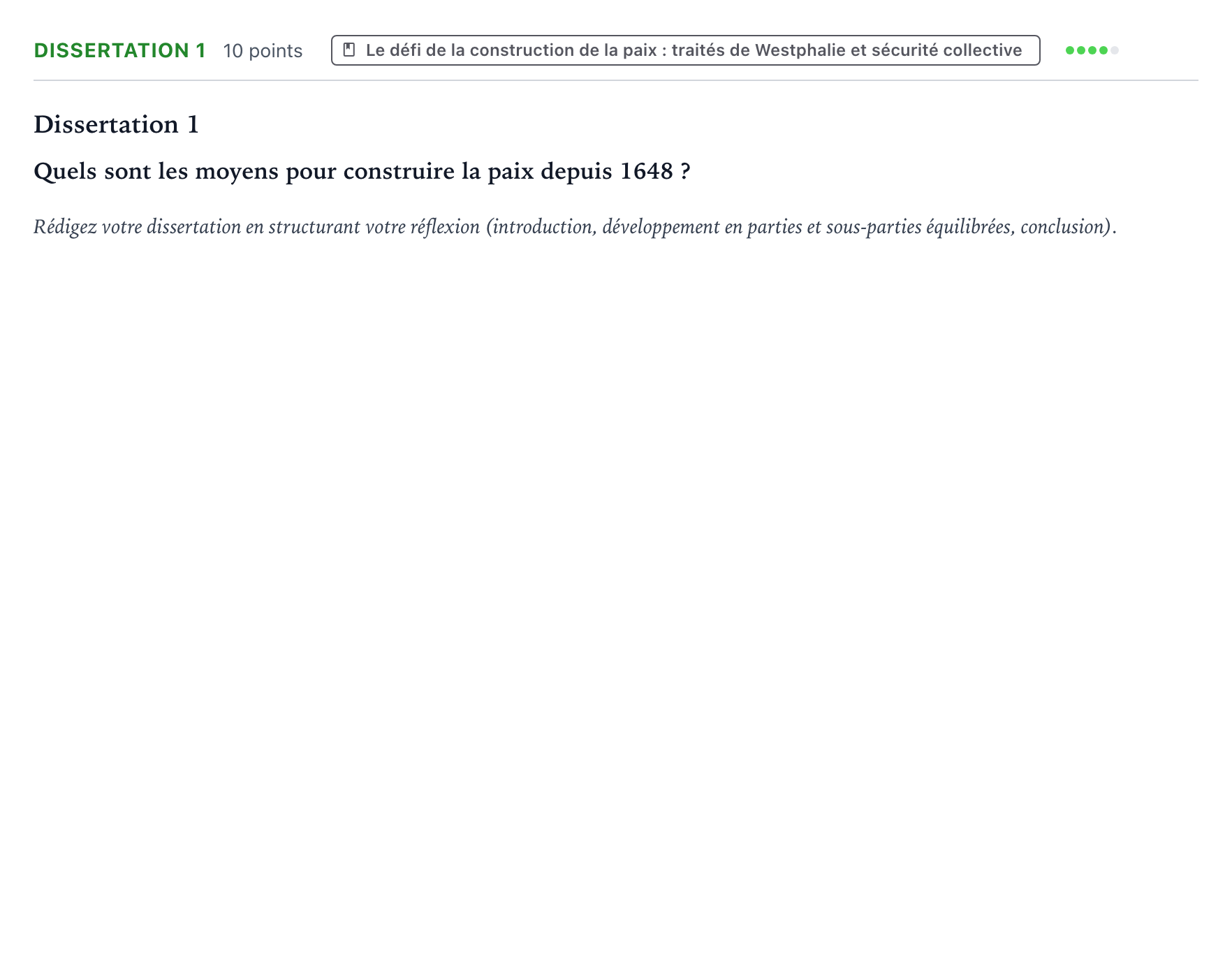 Énoncé: Dissertation 1 · Bac Histoire-Géographie, Géopolitique et Sciences Politiques Métropole Candidat libre 2021 (sujet 1)
