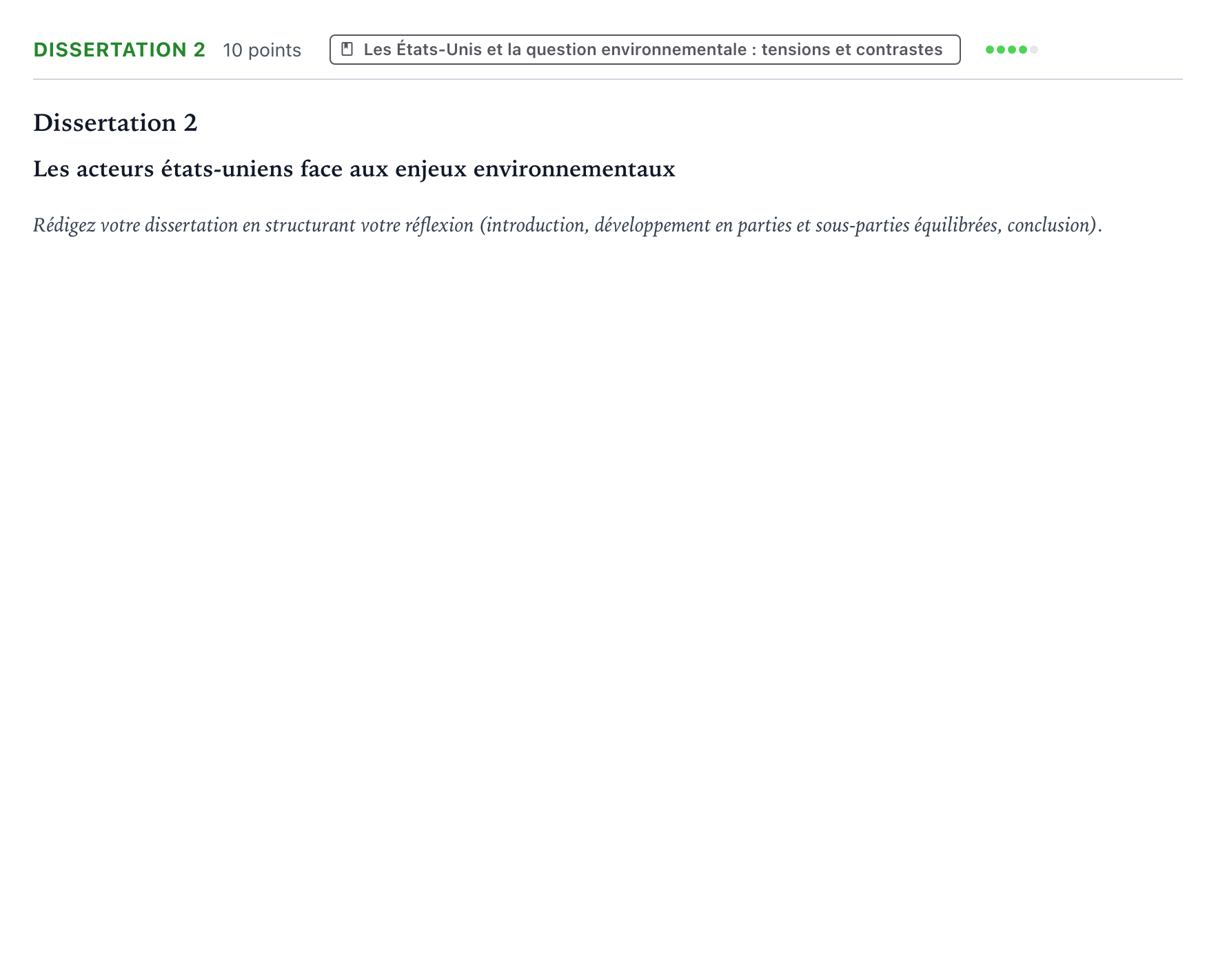 Énoncé: Dissertation 2 · Bac Histoire-Géographie, Géopolitique et Sciences Politiques Métropole Candidat libre 2021 (sujet 1)
