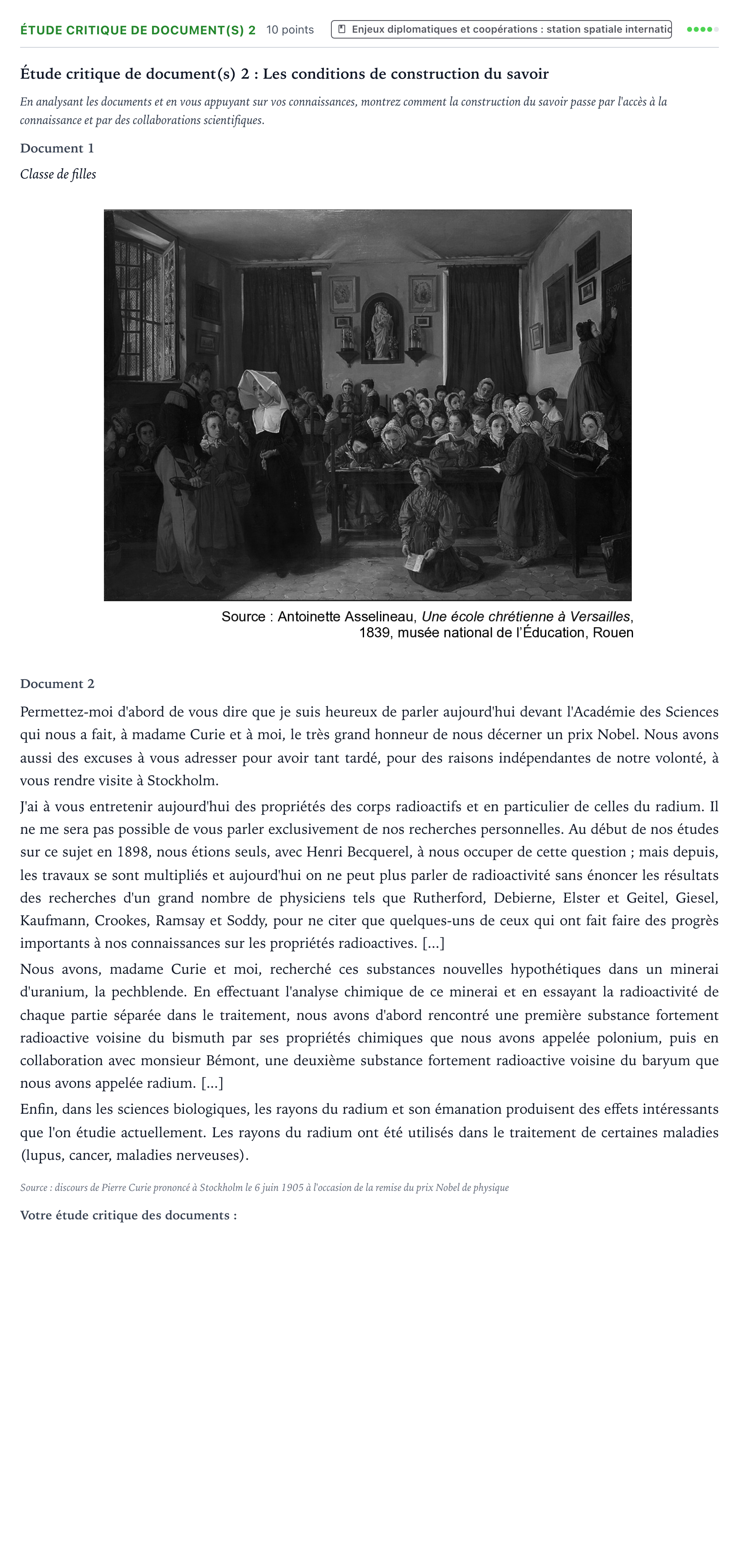 Énoncé: Exercice Étude critique de document(s) 2 · Bac Histoire-Géographie, Géopolitique et Sciences Politiques Métropole Candidat libre 2021 (sujet 1)