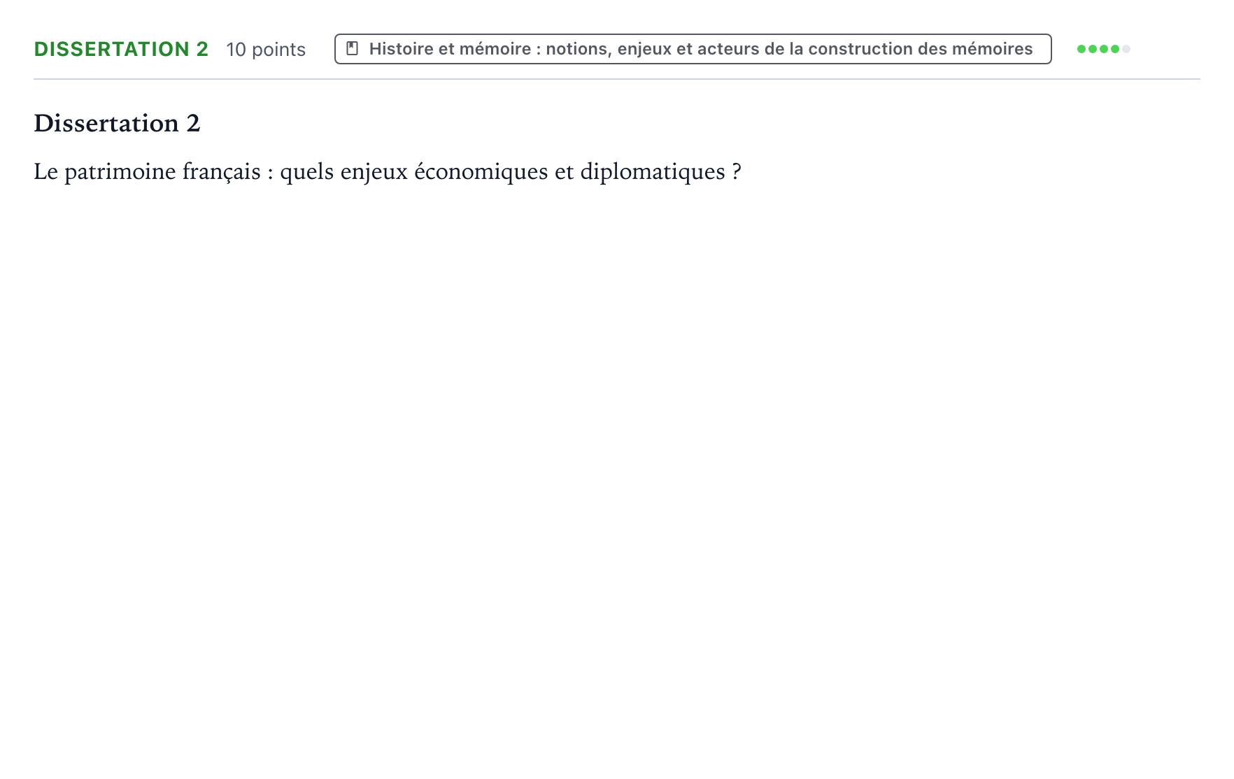 Énoncé: Dissertation 2 · Bac Histoire-Géographie, Géopolitique et Sciences Politiques Métropole Candidat libre 2021 (sujet 2)