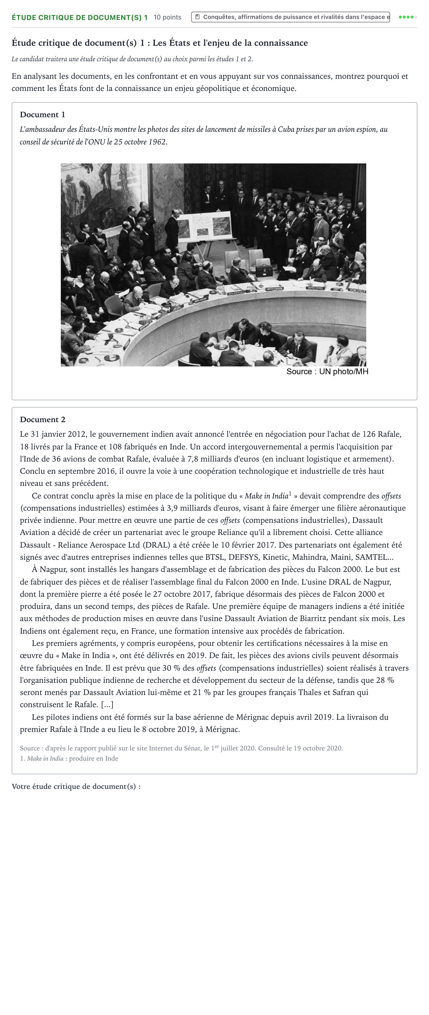 Énoncé: Exercice Étude critique de document(s) 1 · Bac Histoire-Géographie, Géopolitique et Sciences Politiques Métropole Candidat libre 2021 (sujet 2)