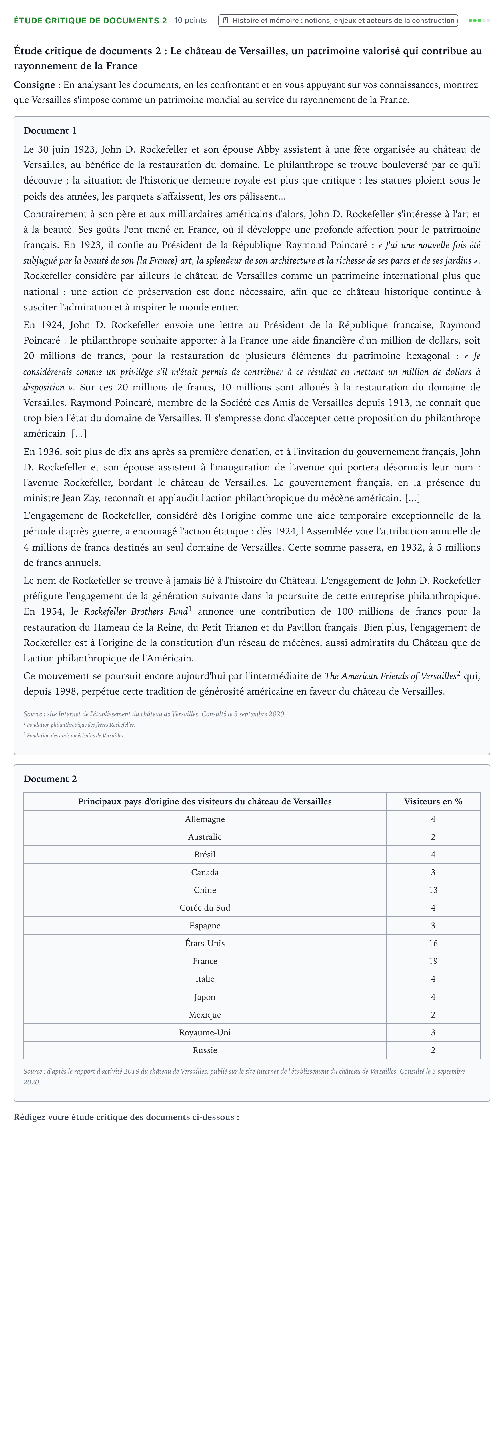 Énoncé: Exercice Étude critique de documents 2 · Bac Histoire-Géographie, Géopolitique et Sciences Politiques Métropole 1 remplacement 2021