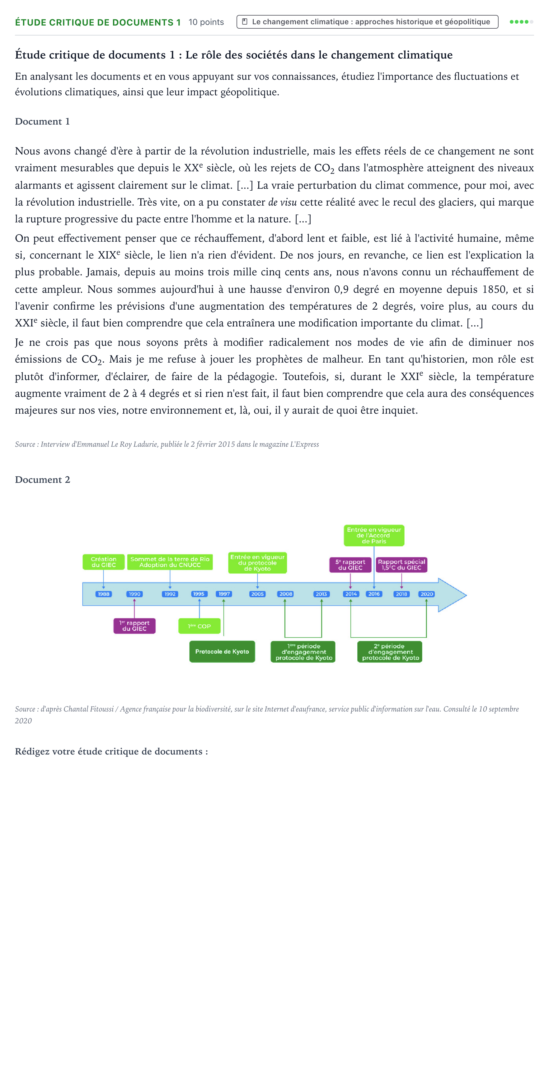 Énoncé: Exercice Étude critique de documents 1 · Bac Histoire-Géographie, Géopolitique et Sciences Politiques Métropole 2 remplacement 2021