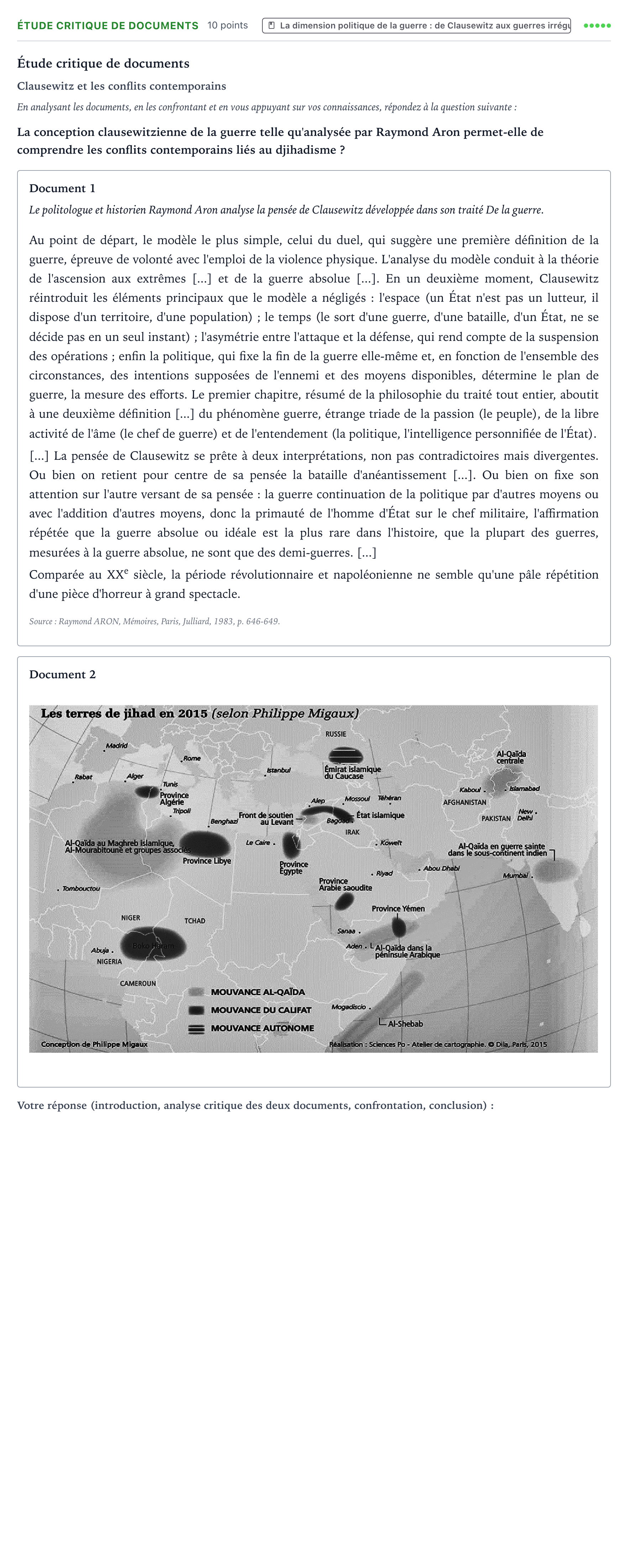 Énoncé: Exercice Étude critique de documents · Bac Histoire-Géographie, Géopolitique et Sciences Politiques Sujets zéro et spécimens sujet 2021 (sujet 1)