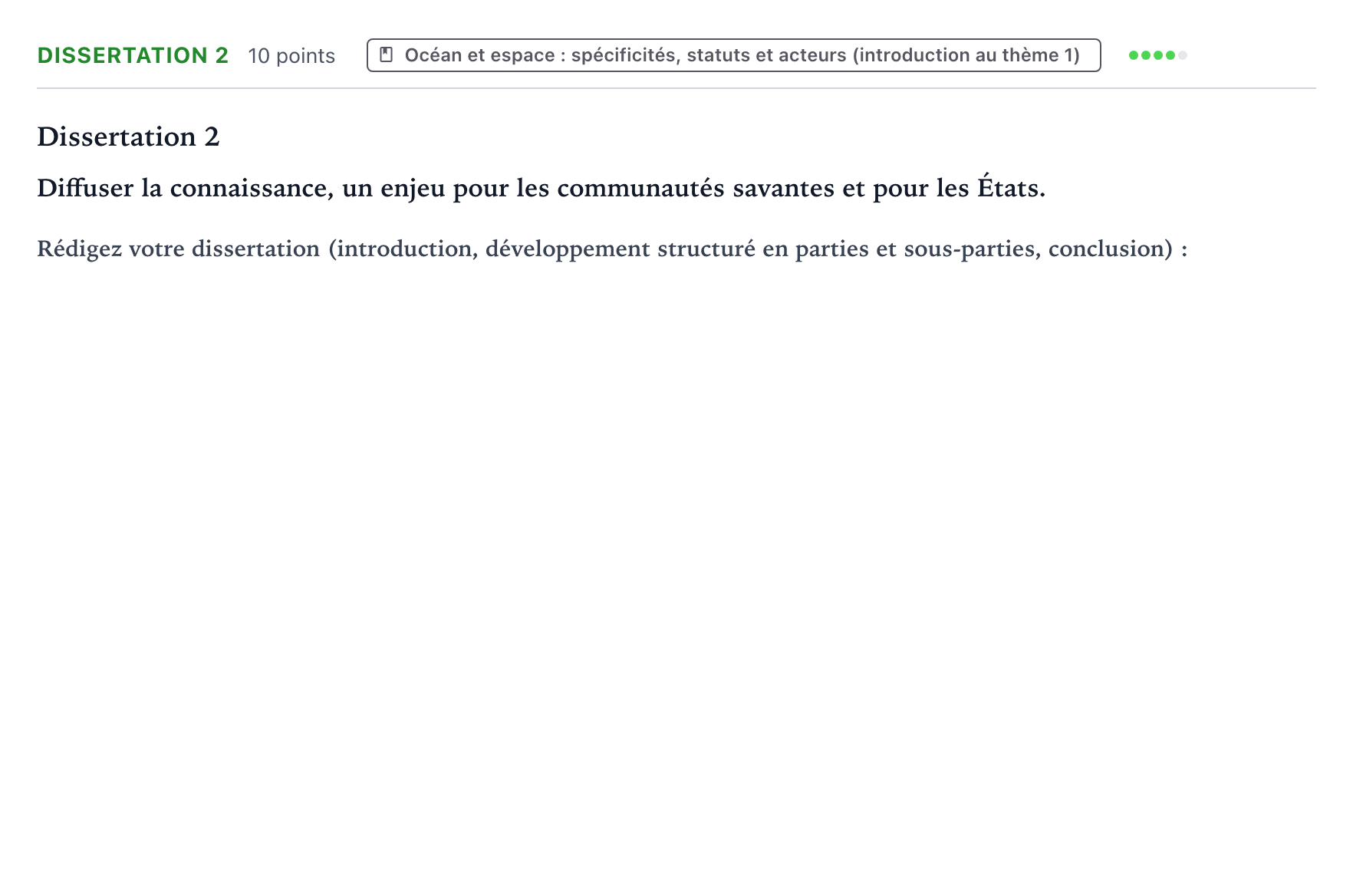 Énoncé: Dissertation 2 · Bac Histoire-Géographie, Géopolitique et Sciences Politiques Sujets zéro et spécimens sujet 2021 (sujet 3)