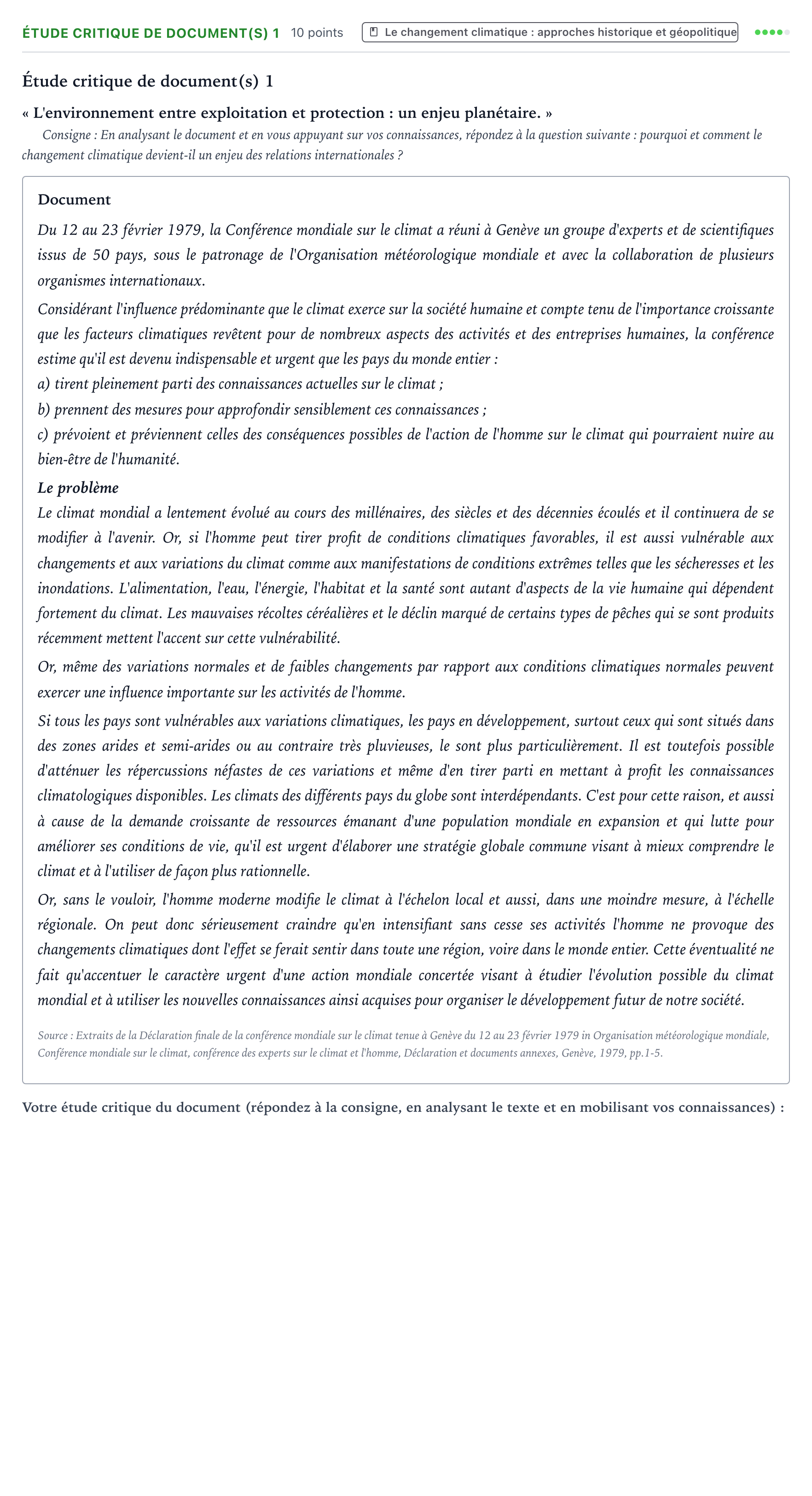 Énoncé: Exercice Étude critique de document(s) 1 · Bac Histoire-Géographie, Géopolitique et Sciences Politiques Sujets zéro et spécimens sujet 2021 (sujet 3)
