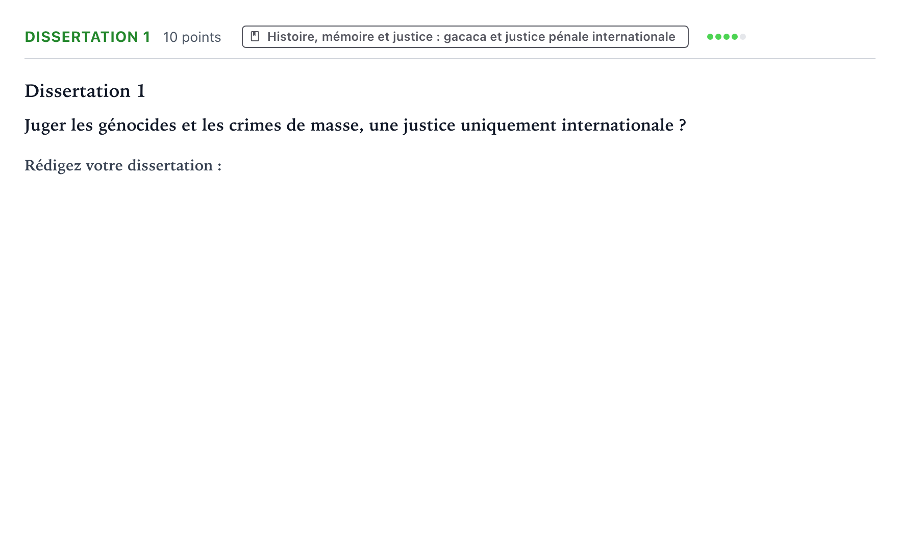 Énoncé: Dissertation 1 · Bac Histoire-Géographie, Géopolitique et Sciences Politiques Amérique du Nord 2022 (jour 1)