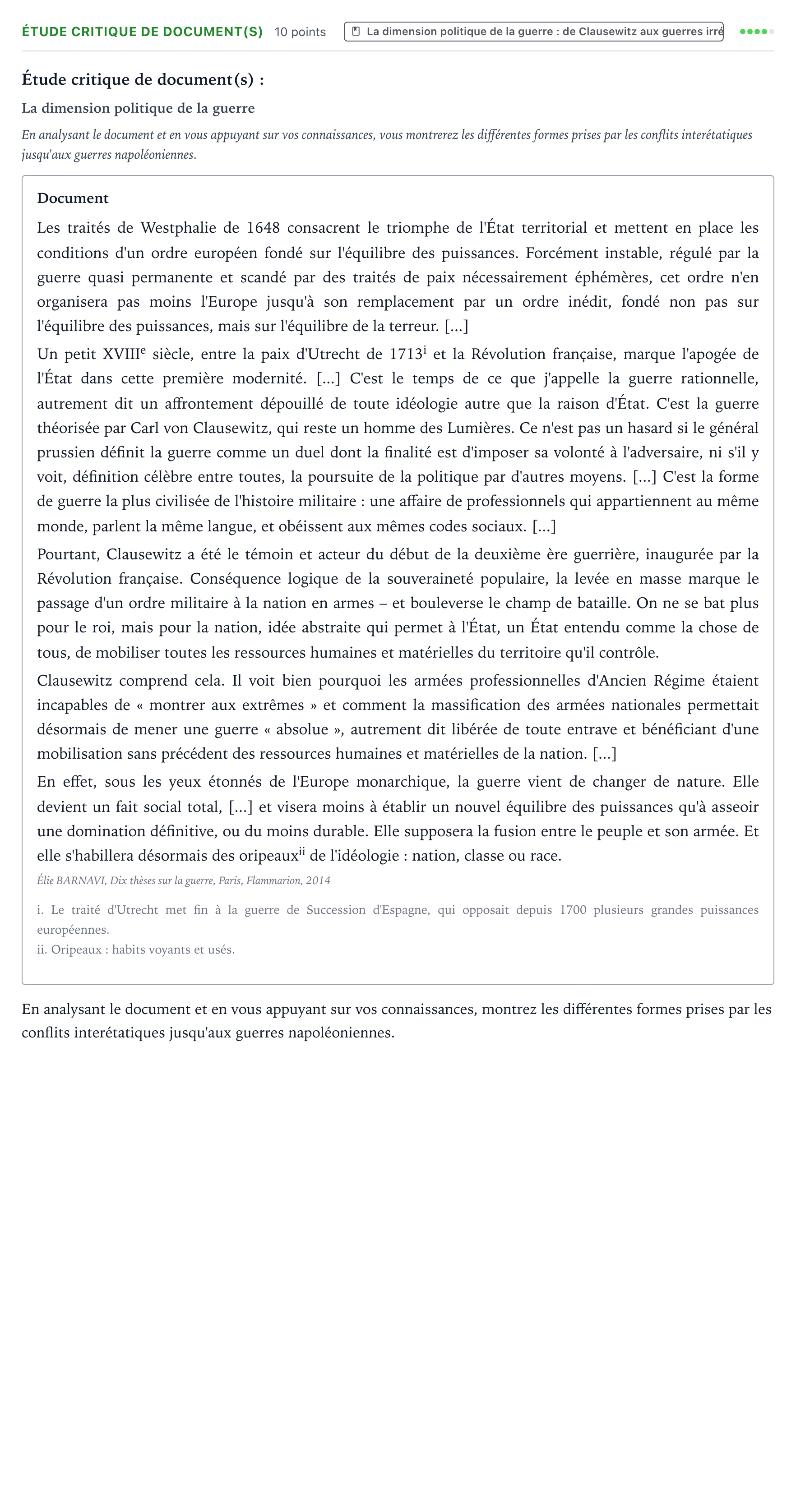 Énoncé: Exercice Étude critique de document(s) · Bac Histoire-Géographie, Géopolitique et Sciences Politiques Amérique du Nord 2022 (jour 1)