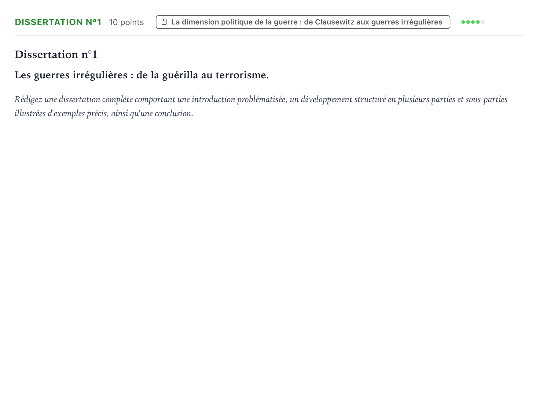 Énoncé: Dissertation n°1 · Bac Histoire-Géographie, Géopolitique et Sciences Politiques Asie 2022 (jour 2)