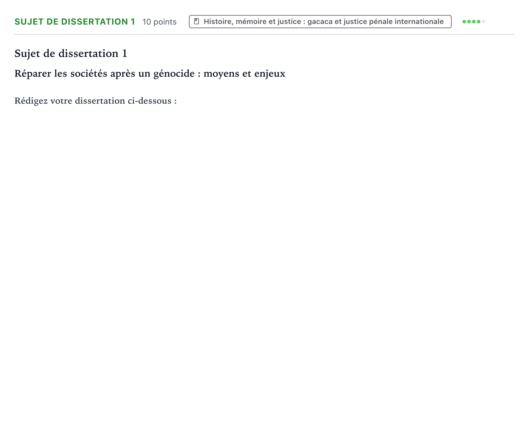 Énoncé: Sujet de dissertation 1 · Bac Histoire-Géographie, Géopolitique et Sciences Politiques Centres étrangers (Afrique) 2022 (jour 1)